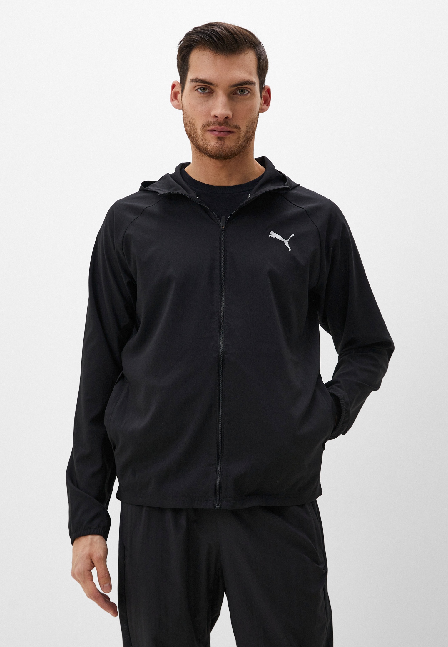 Ветровка PUMA RUN FAVORITE WOVEN HOODED JACKET M, цвет: черный ...
