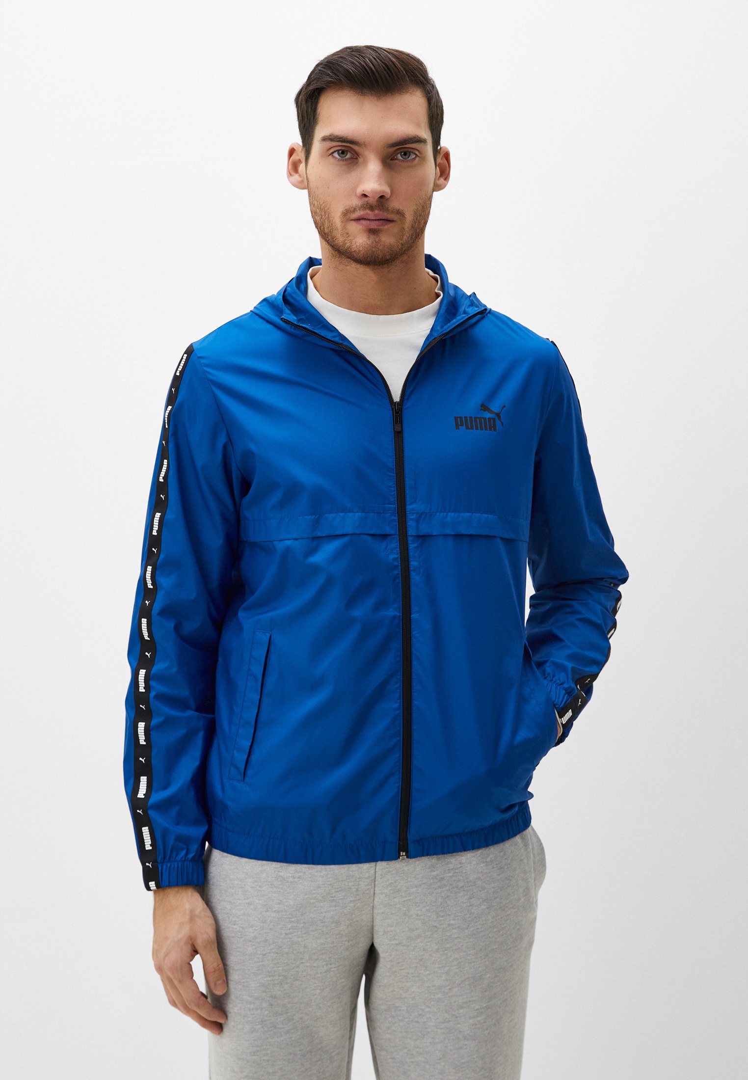 Ветровка PUMA ESS+ TAPE Windbreaker, цвет: синий, RTLADI956501 — купить ...