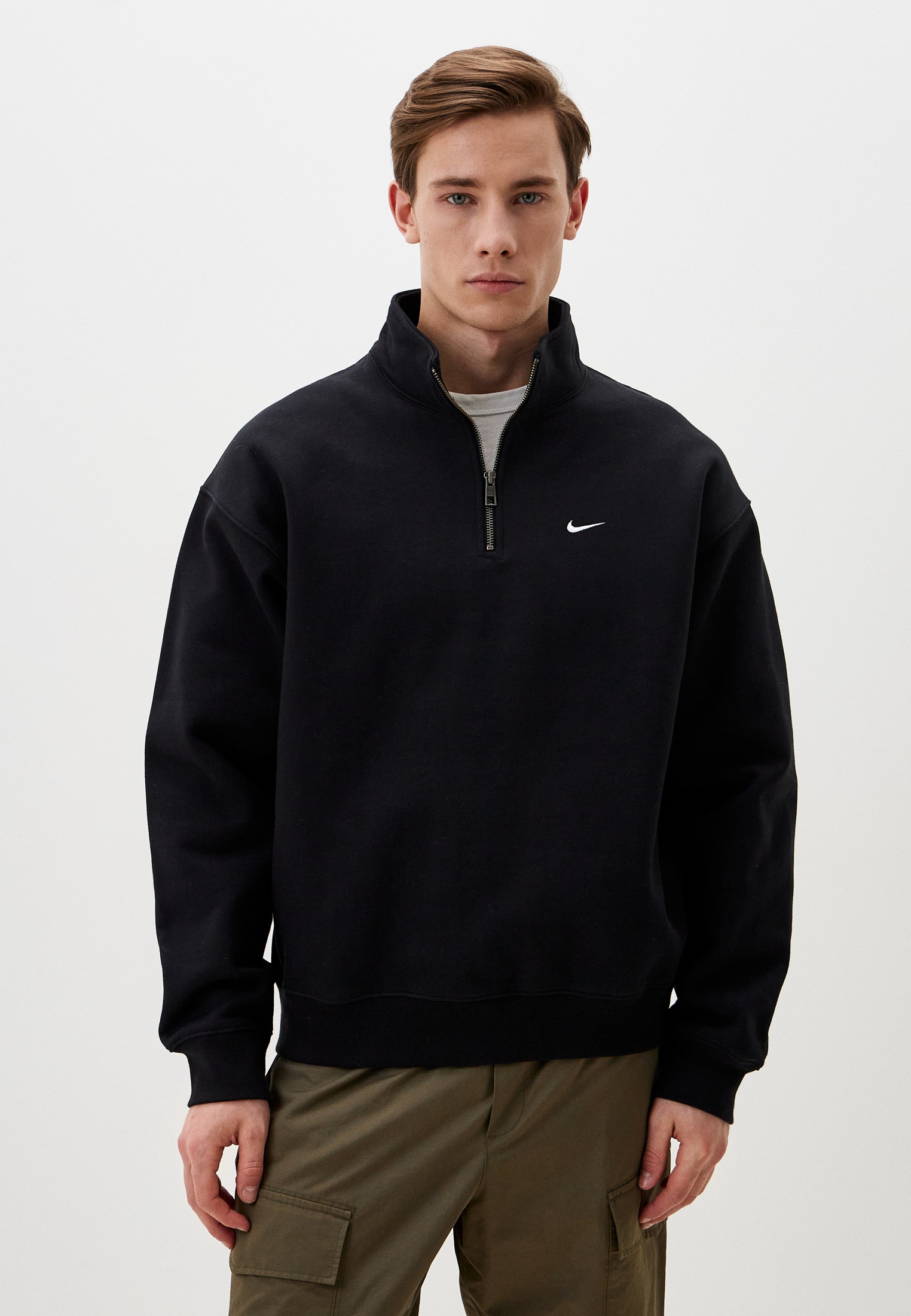 Олимпийка Nike M NK SOLO SWSH HW BB QZ TOP, цвет: черный, RTLADI984801 ...