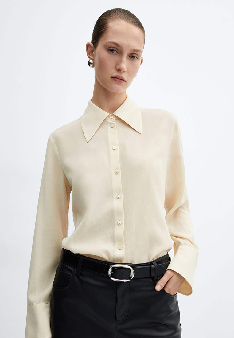 Блуза Mango CORONA, цвет: бежевый, RTLADJ123901 — купить в интернет ...