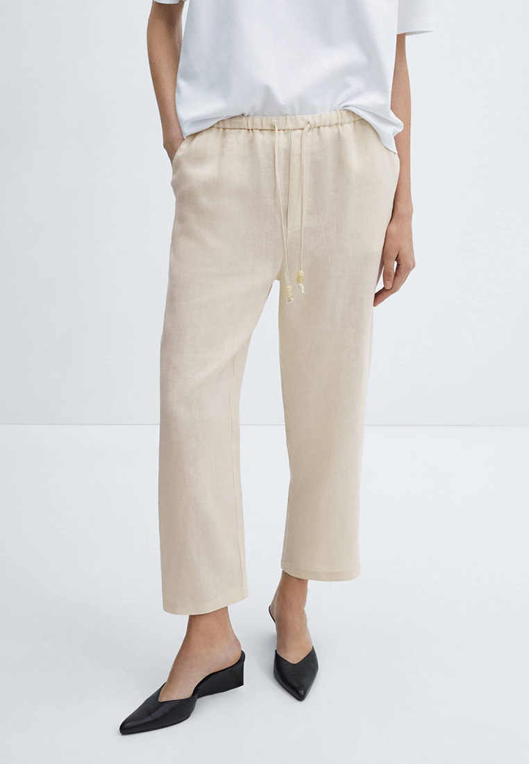 Брюки Mango LINEN, цвет: бежевый, RTLADJ132701 — купить в интернет ...