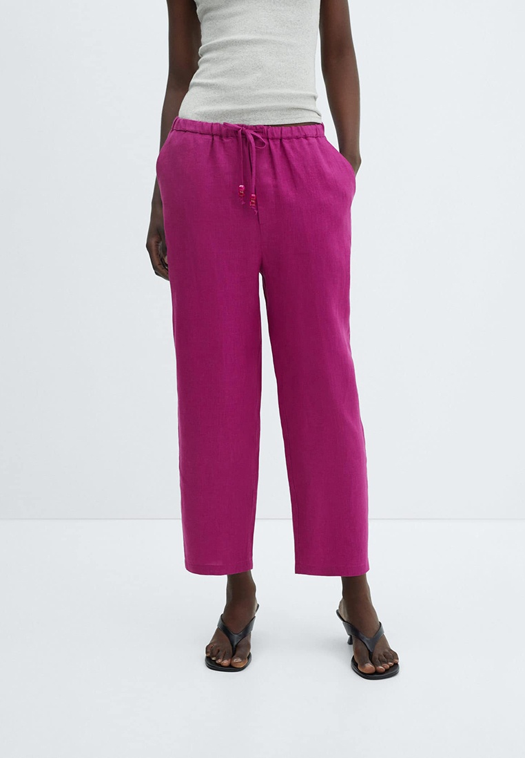 Брюки Mango LINEN, цвет: фуксия, RTLADJ134401 — купить в интернет ...