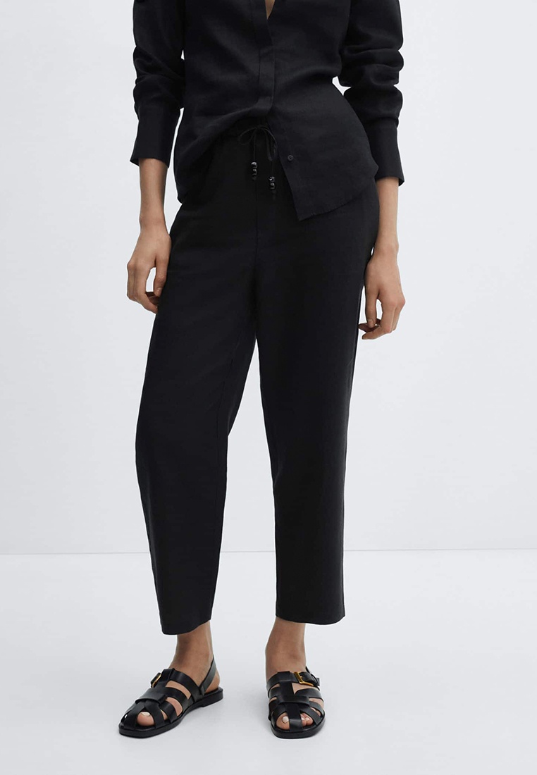 Брюки Mango LINEN, цвет: черный, RTLADJ134501 — купить в интернет ...