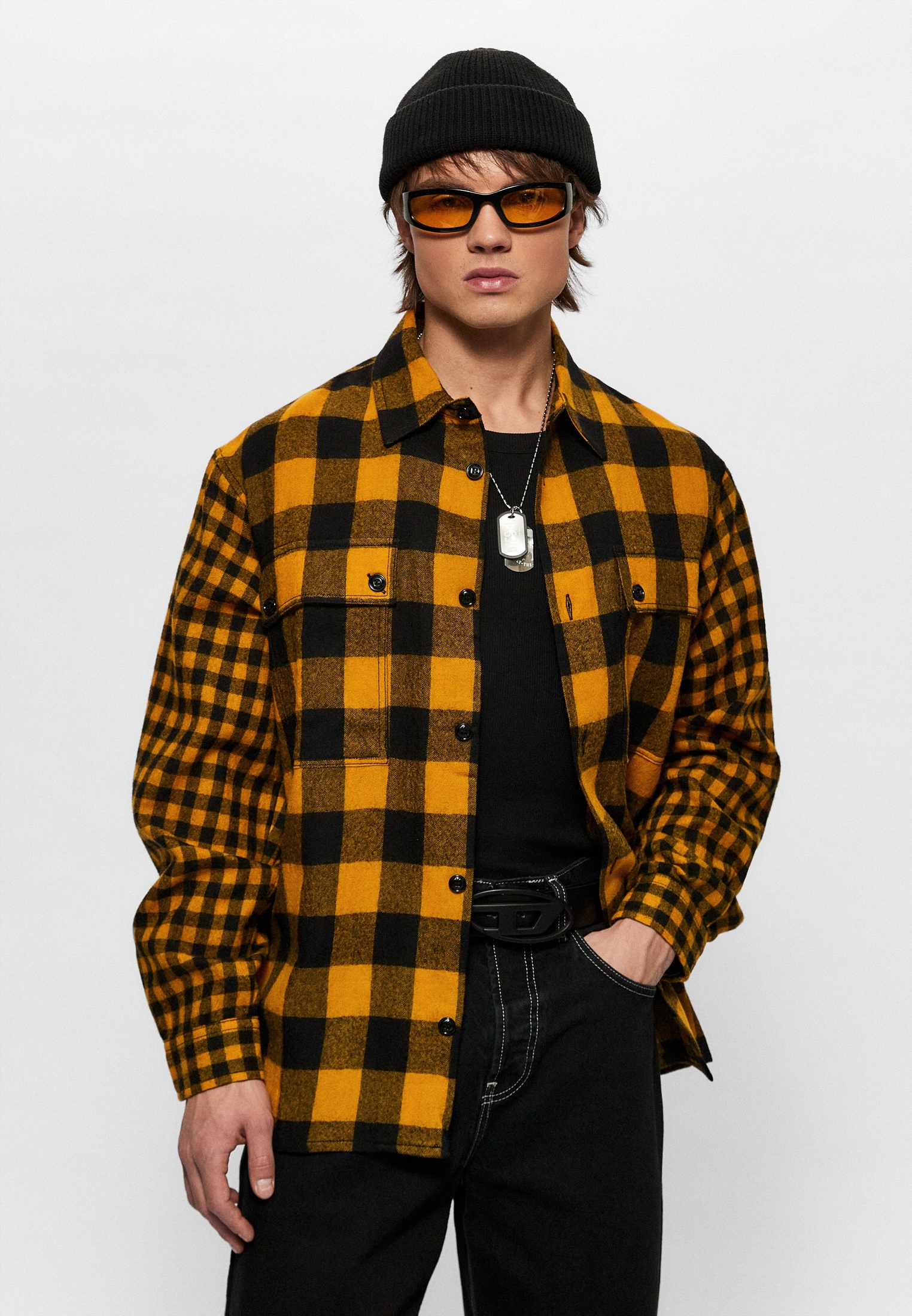 Рубашка Diesel, цвет: желтый, RTLADJ172501 — купить в интернет-магазине ...