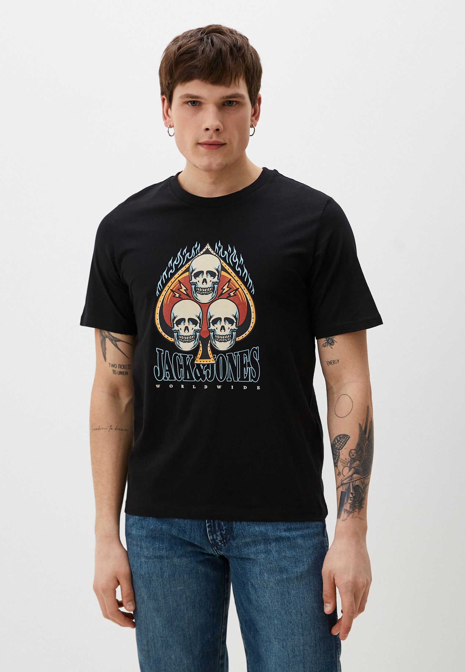 Футболка Jack & Jones, цвет: черный, RTLADJ338401 — купить в интернет ...