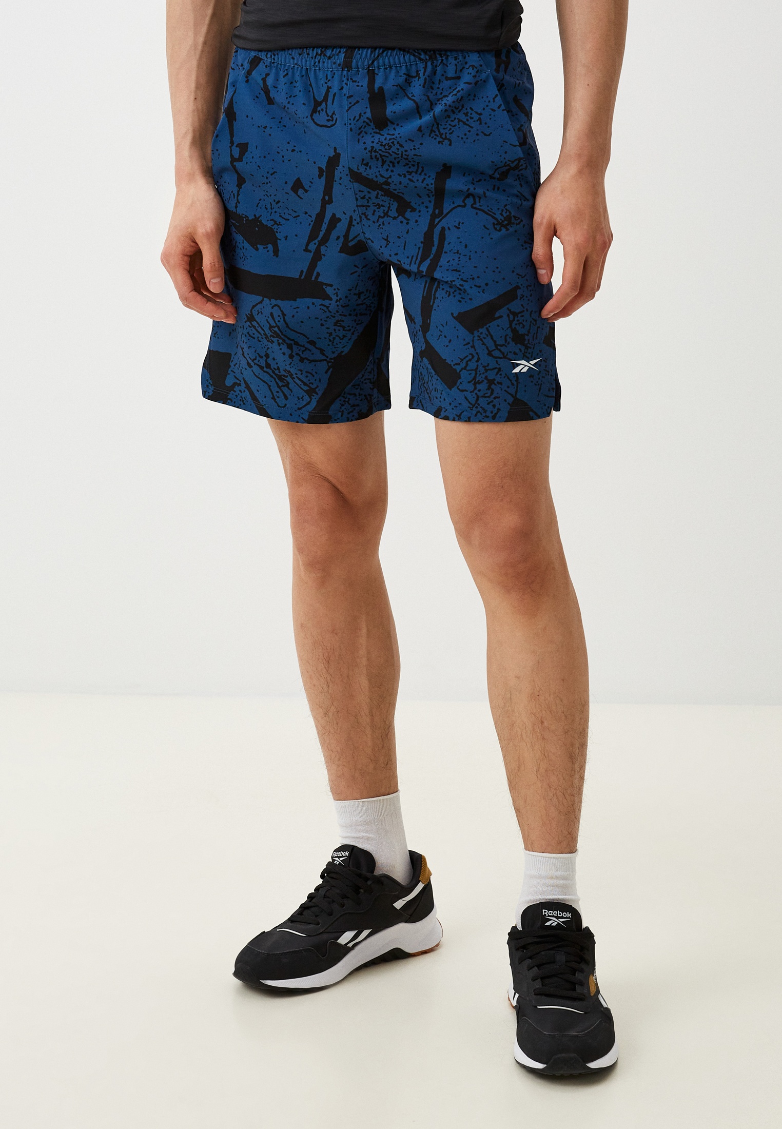 Шорты спортивные Reebok STRENGTH AOP SHORT, цвет: синий, RTLADK295001 ...
