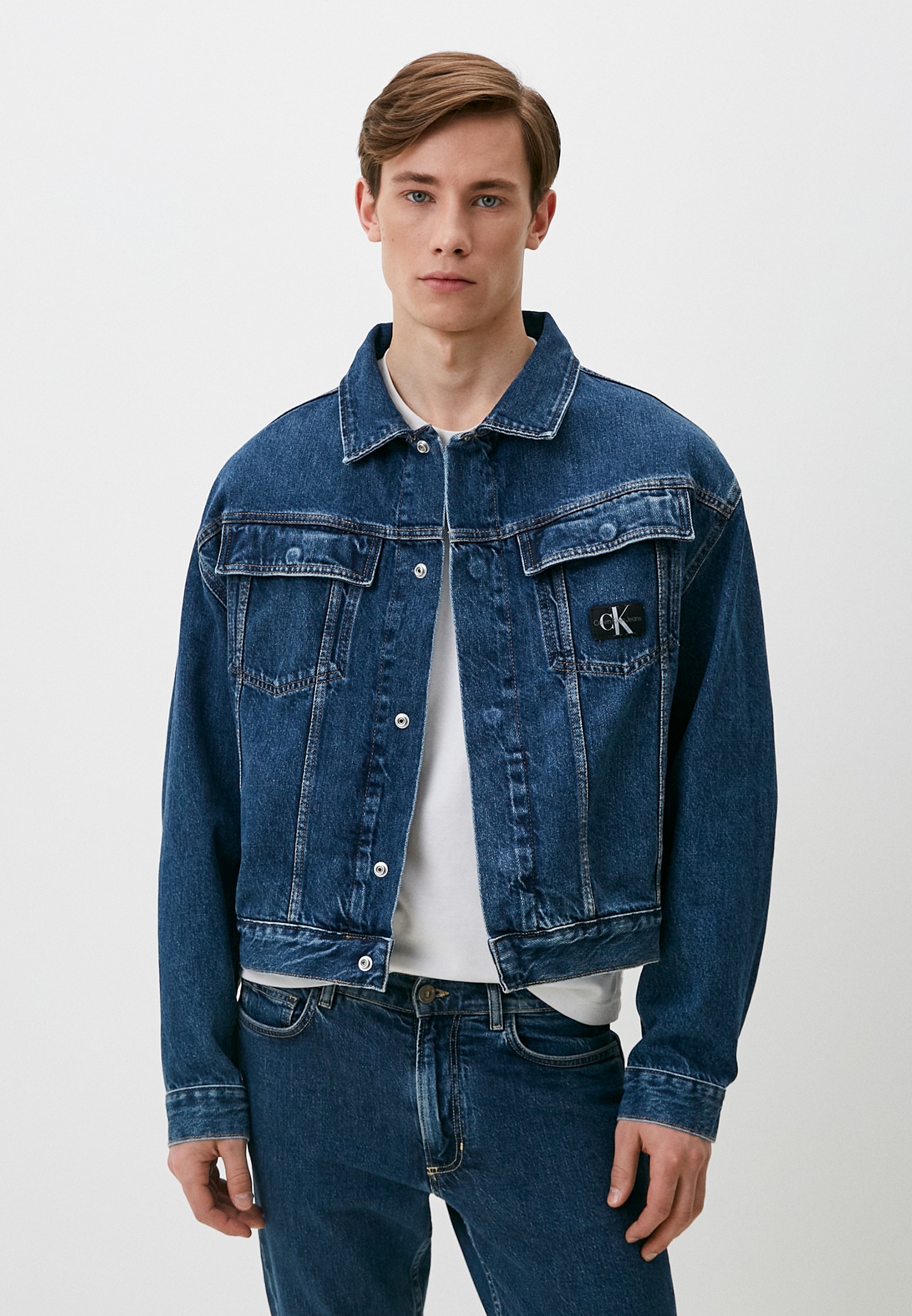 Куртка джинсовая Calvin Klein Jeans, цвет: синий, RTLADK404001 — купить ...