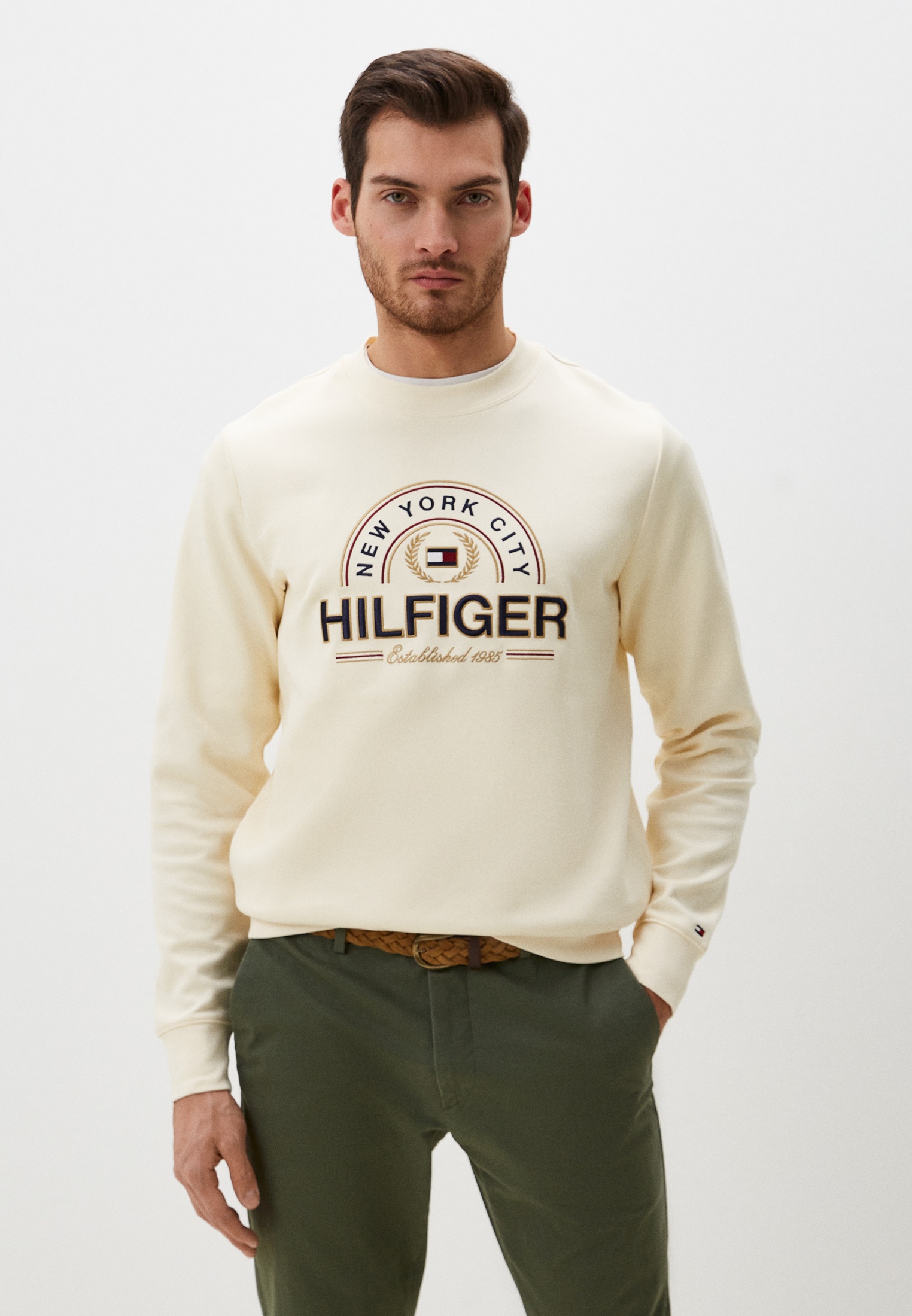 Свитшот Tommy Hilfiger, цвет: бежевый, RTLADK491901 — купить в интернет ...