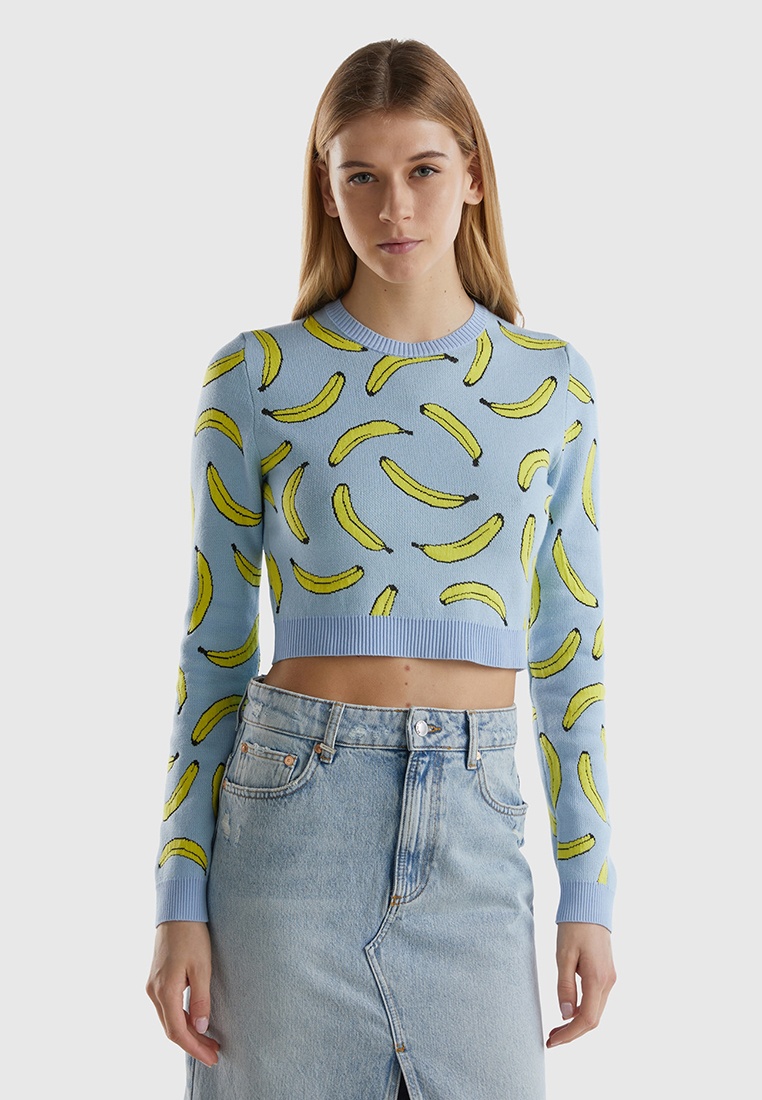 Джемпер United Colors of Benetton, цвет: голубой, RTLADK561601 — купить ...