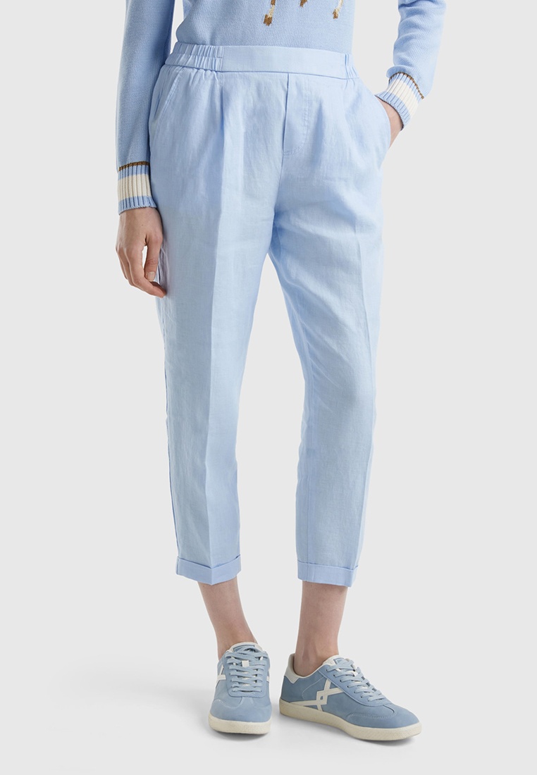 Брюки United Colors of Benetton, цвет: голубой, RTLADK564701 — купить в ...