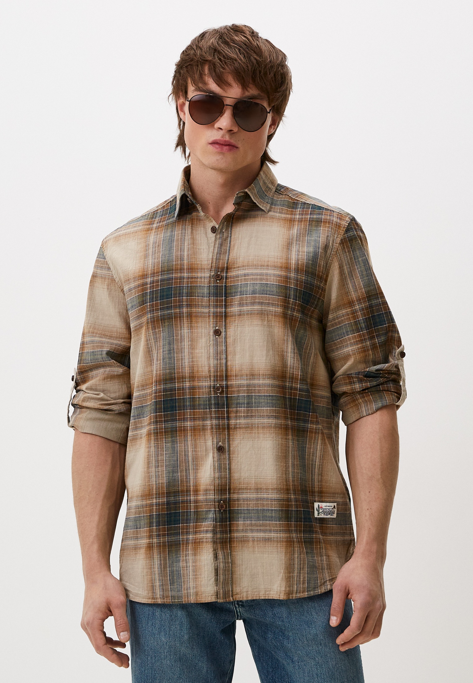 Рубашка Springfield, цвет: коричневый, RTLADK681801 — купить в интернет ...