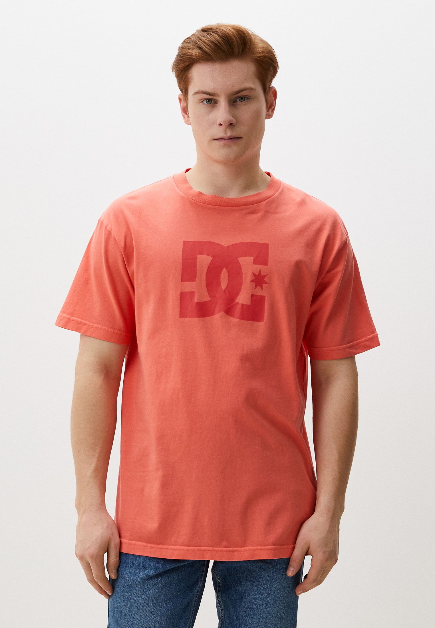 Футболка DC Shoes DCSTAR PIGMENT TEES MKZW, цвет: коралловый ...