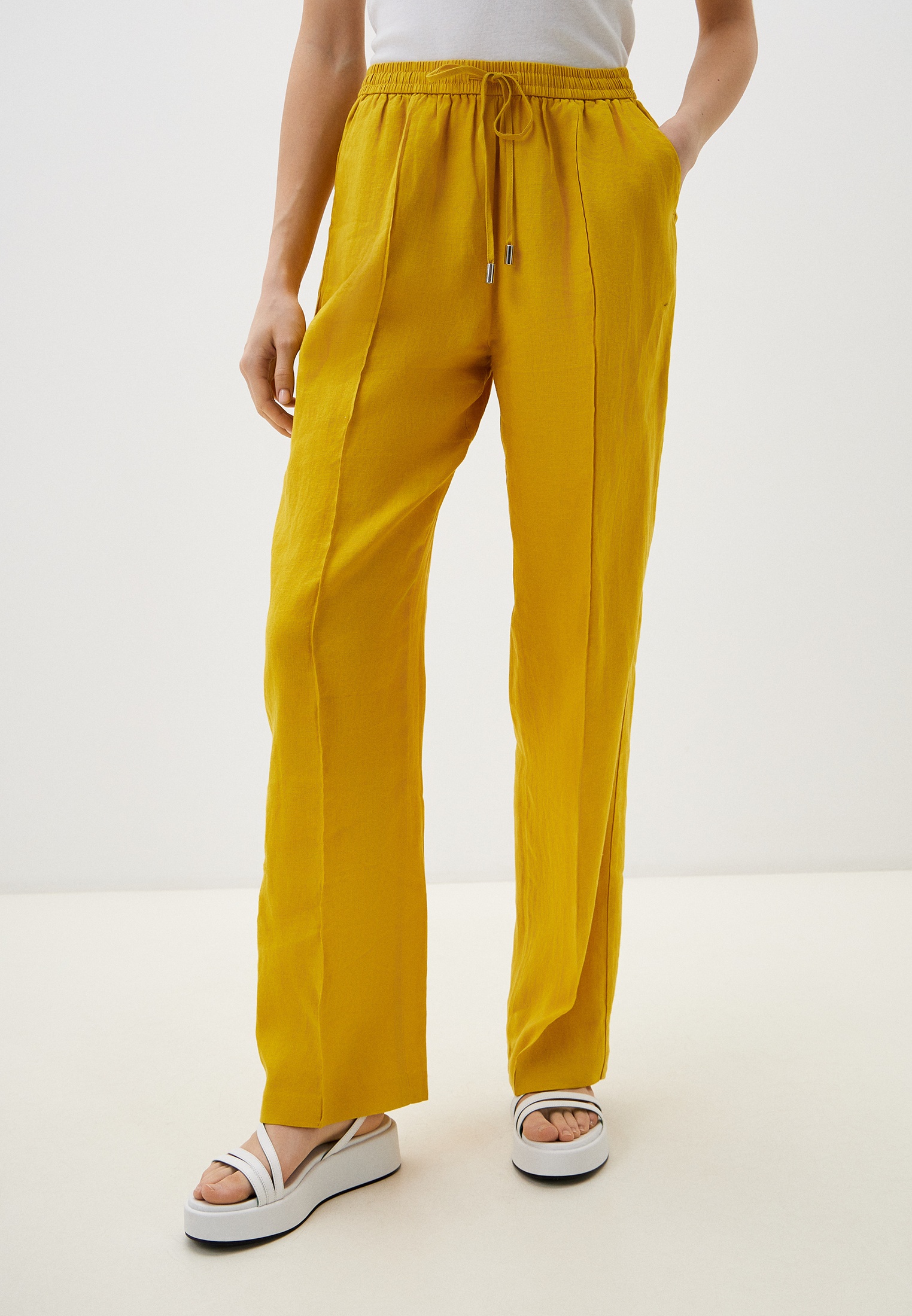 Брюки United Colors of Benetton, цвет: желтый, RTLADL007001 — купить в ...