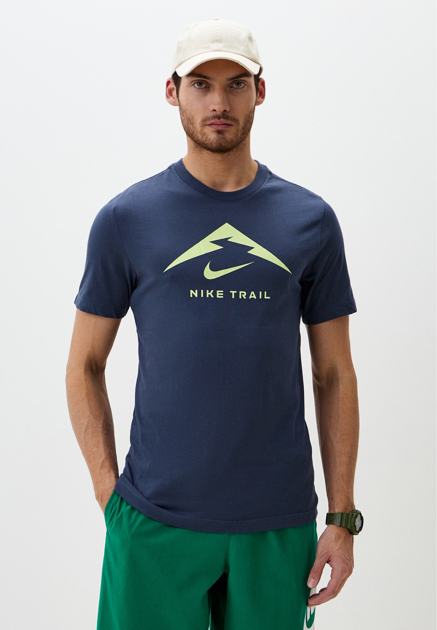 Футболка Nike Dri-FIT Men's Trail Running T-, цвет: синий, RTLADL068601 ...