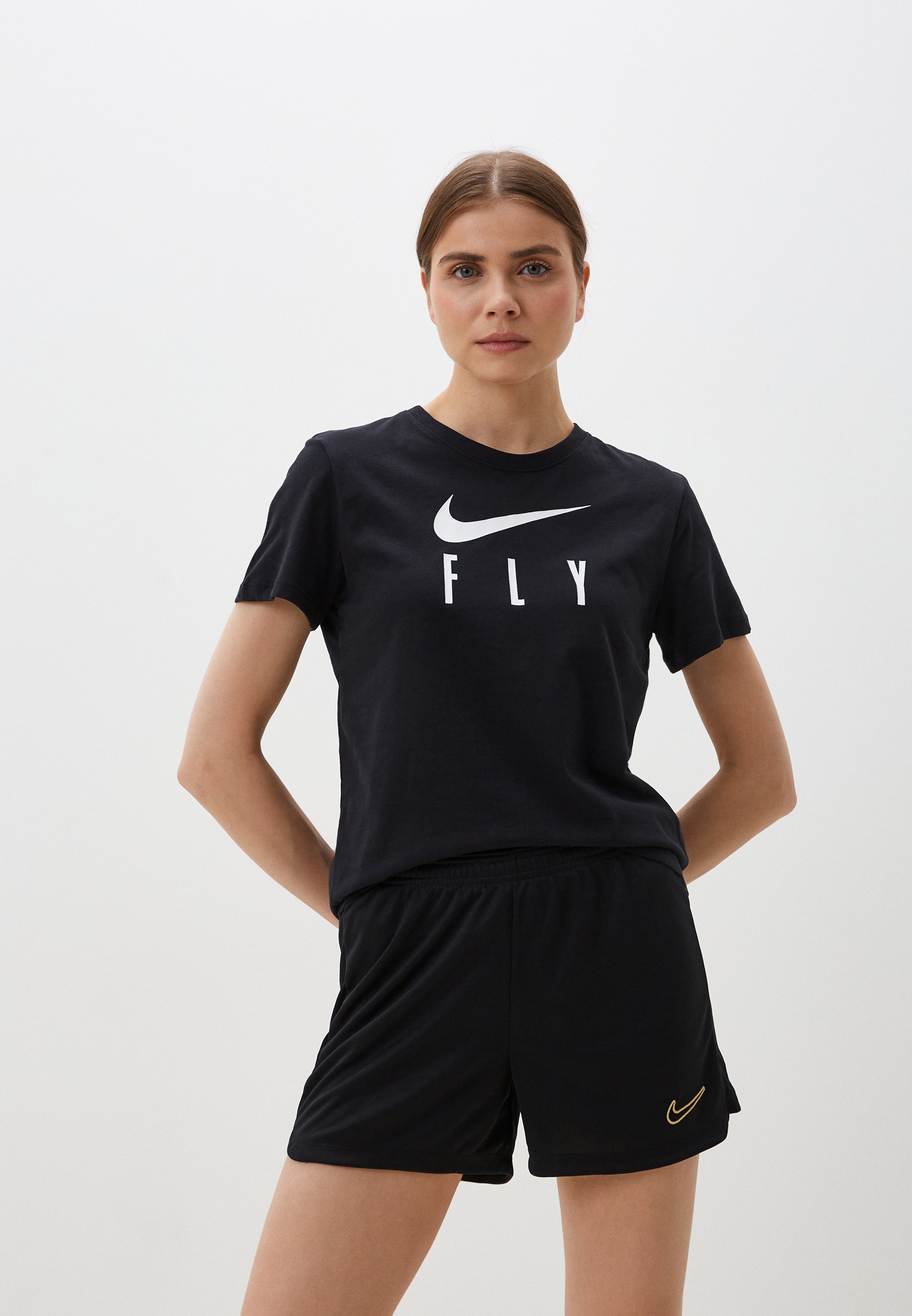 Футболка Nike Swoosh Fly Women's Dri-FIT Gra, цвет: черный ...
