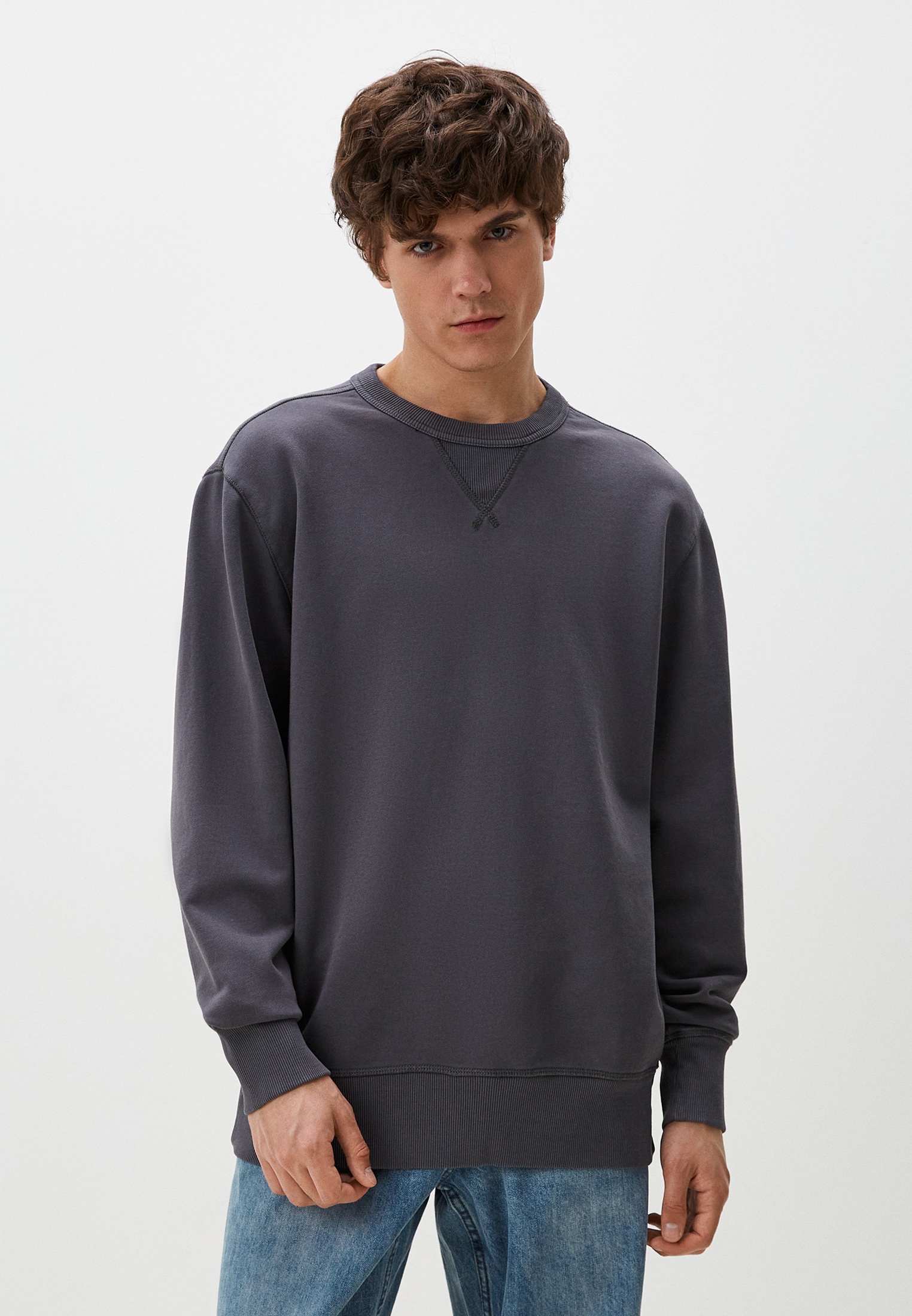 Свитшот Calvin Klein Jeans, цвет: серый, RTLADL242101 — купить в ...