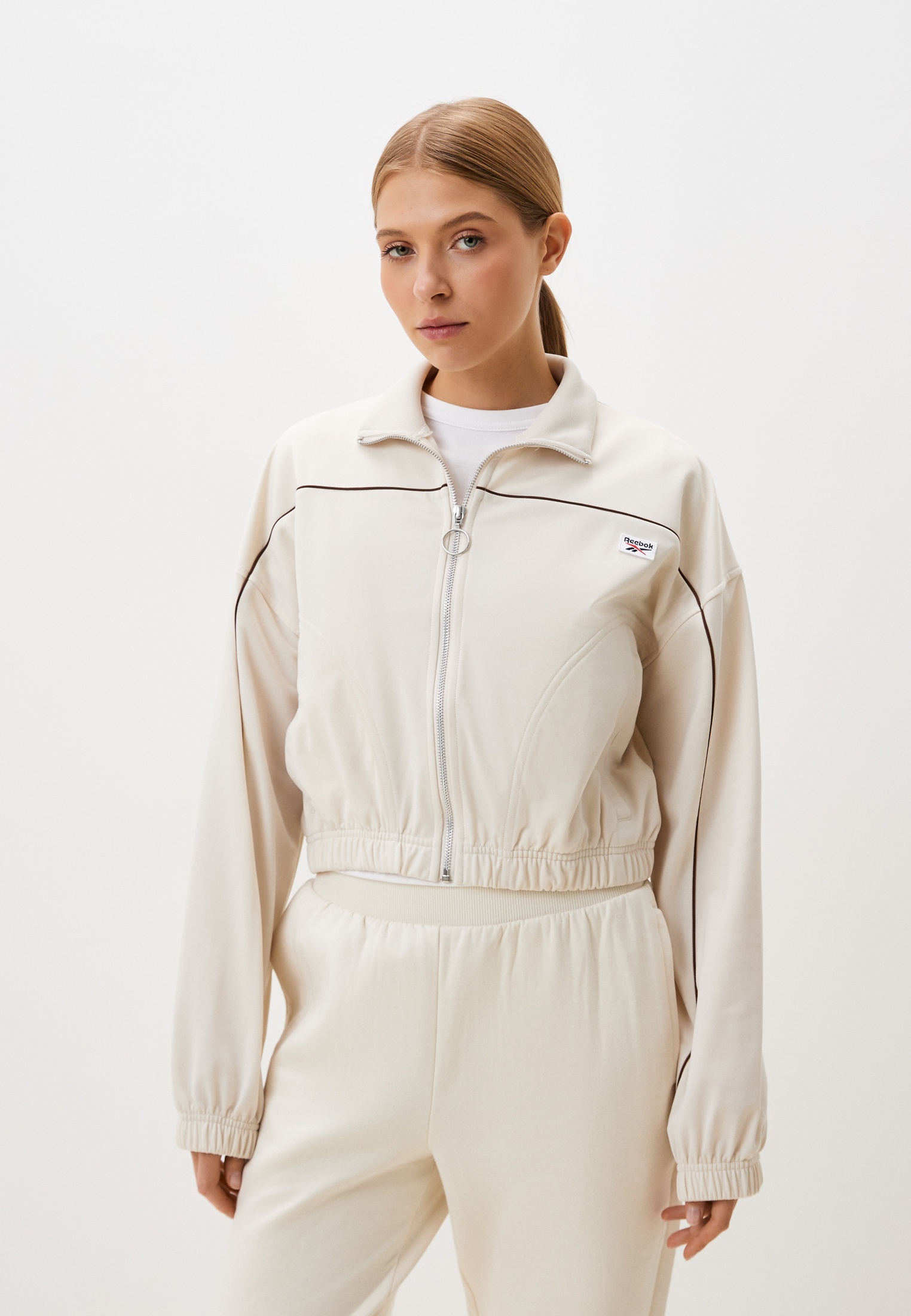 Олимпийка Reebok CL CS BBALL, цвет: бежевый, RTLADL343101 — купить в ...