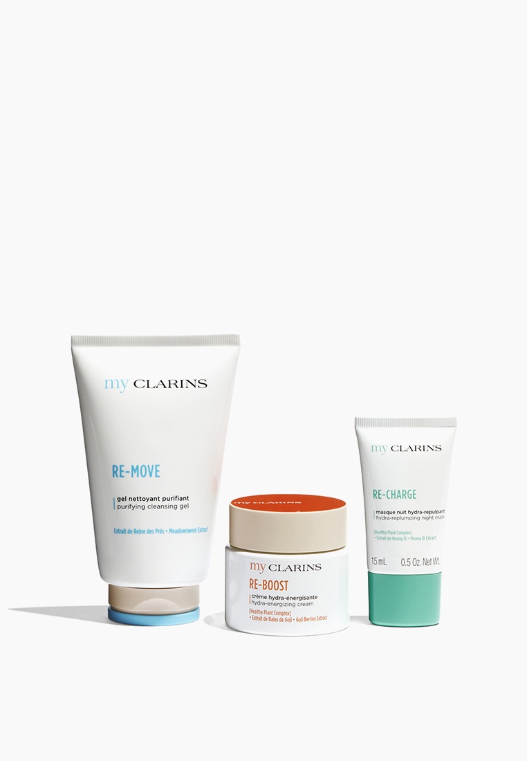 Набор для ухода за лицом Clarins комплексный, цвет: прозрачный ...