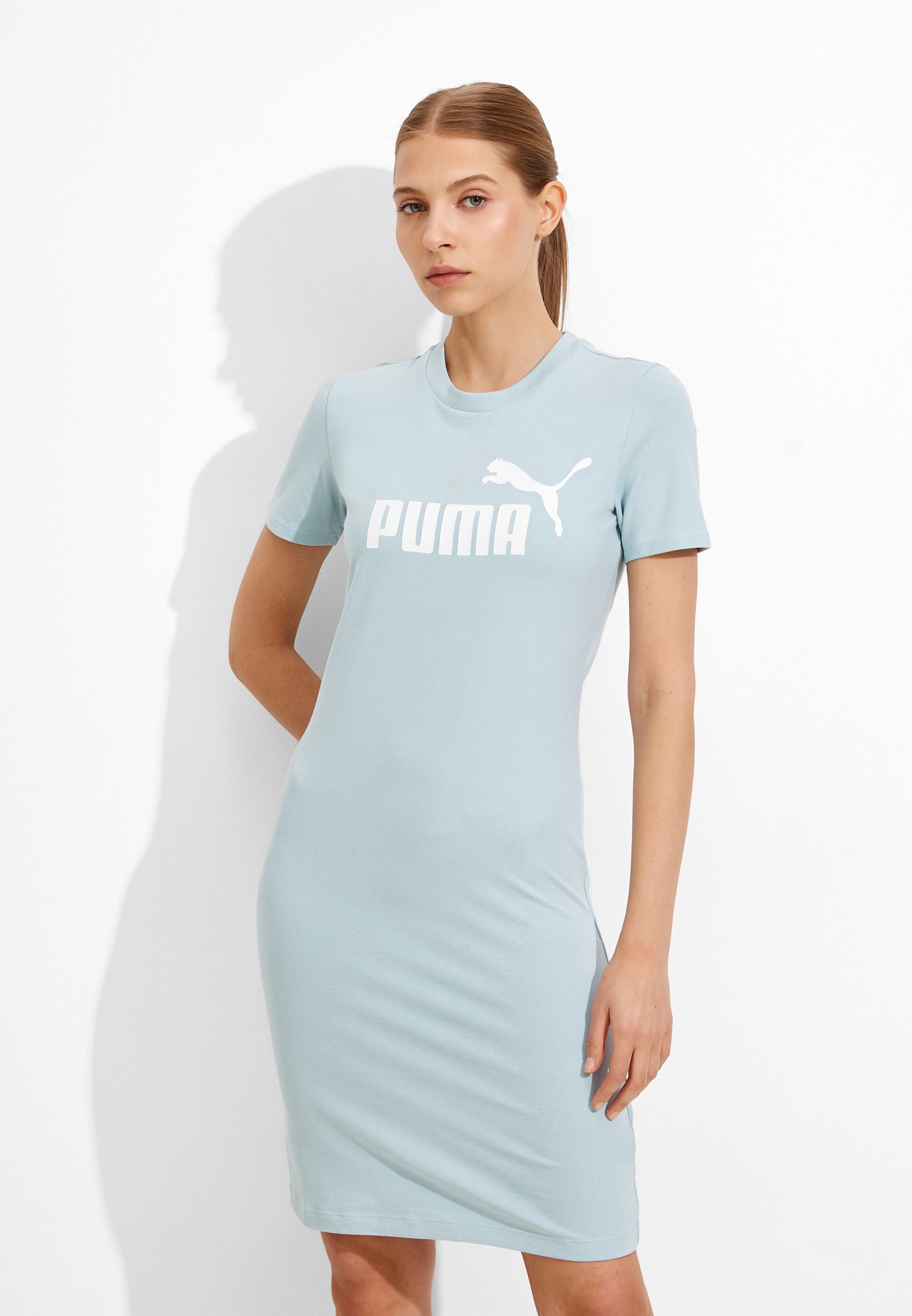 Платье PUMA ESS Slim Tee Dress, цвет: голубой, RTLADL515501 — купить в ...