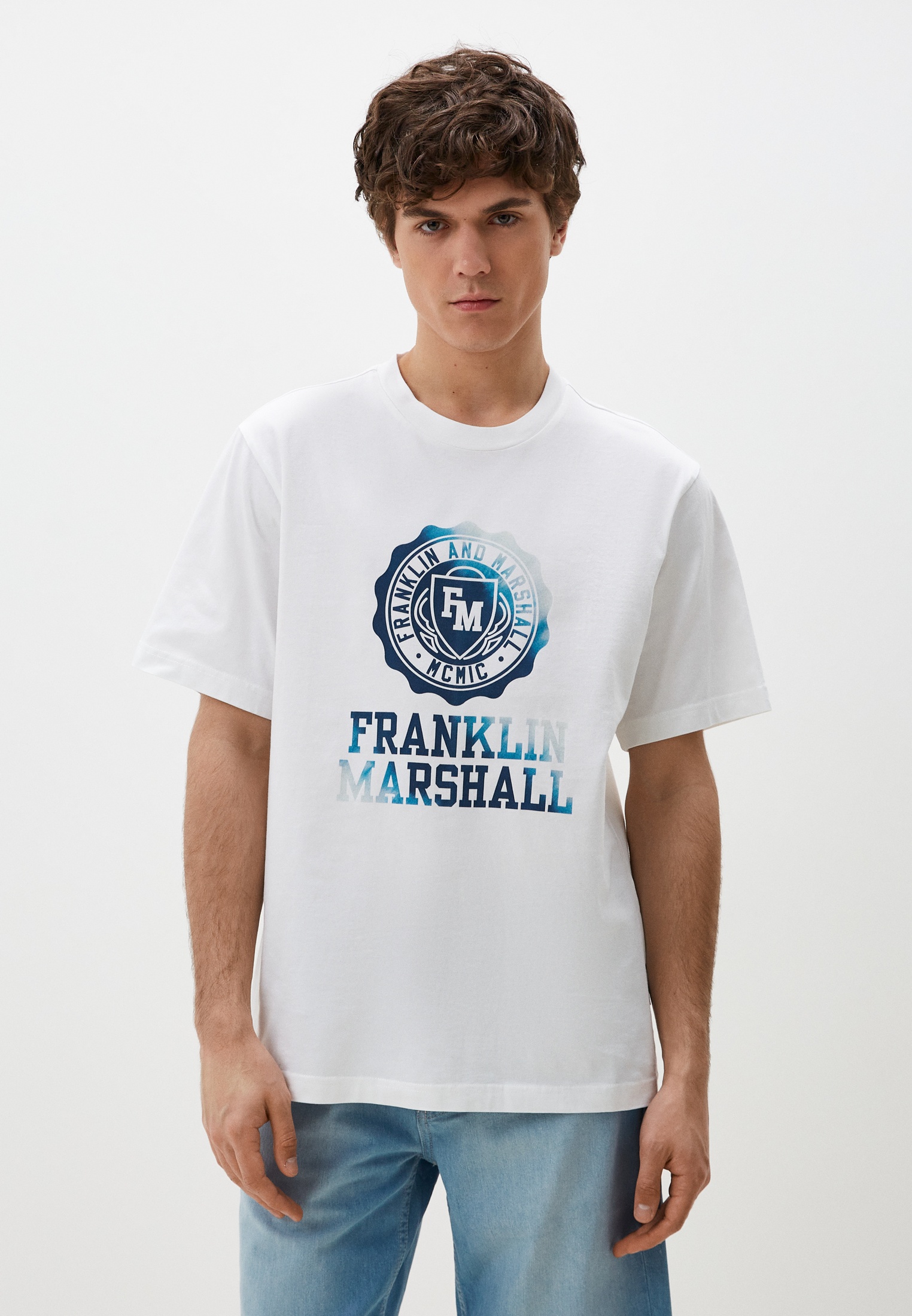 Футболка Franklin & Marshall, цвет: белый, RTLADL555701 — купить в ...