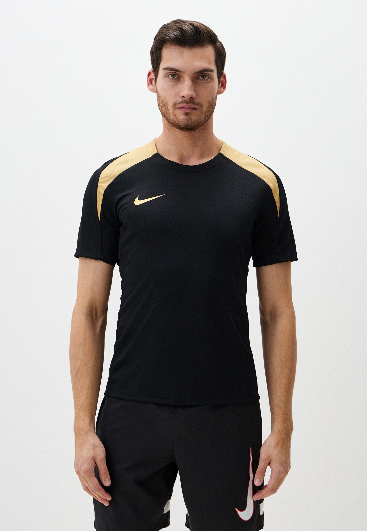 Футболка спортивная Nike Strike Men's Dri-FIT Short-Sle, цвет: черный ...