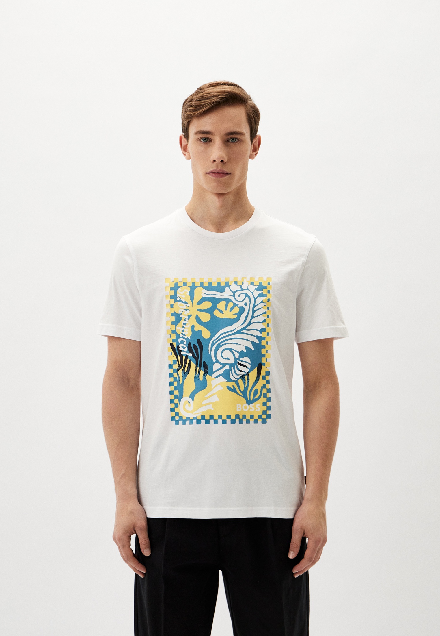 BOSS Te_Cassette, Maglietta Uomo, Natural101
