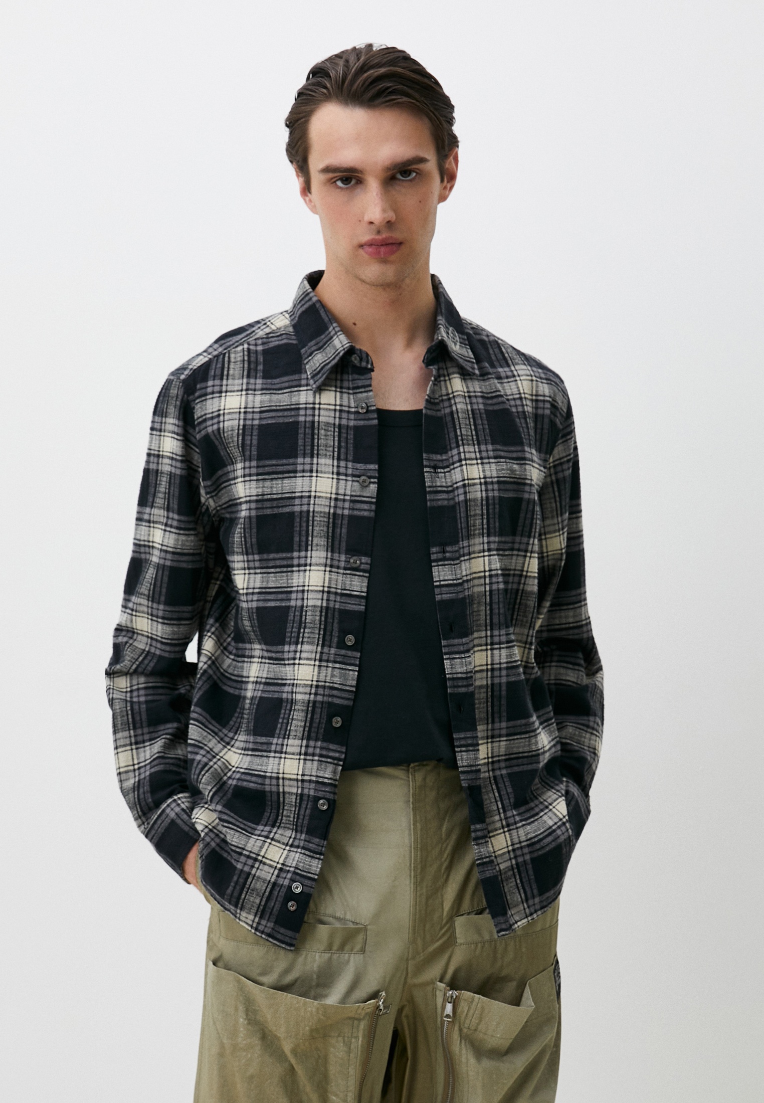 Рубашка Diesel, цвет: серый, RTLADM045301 — купить в интернет-магазине ...