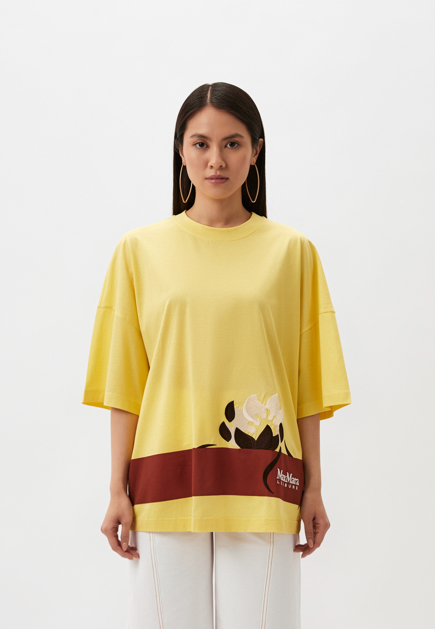 Футболка Max Mara Leisure SATRAPO, цвет: желтый, RTLADM157101 — купить ...