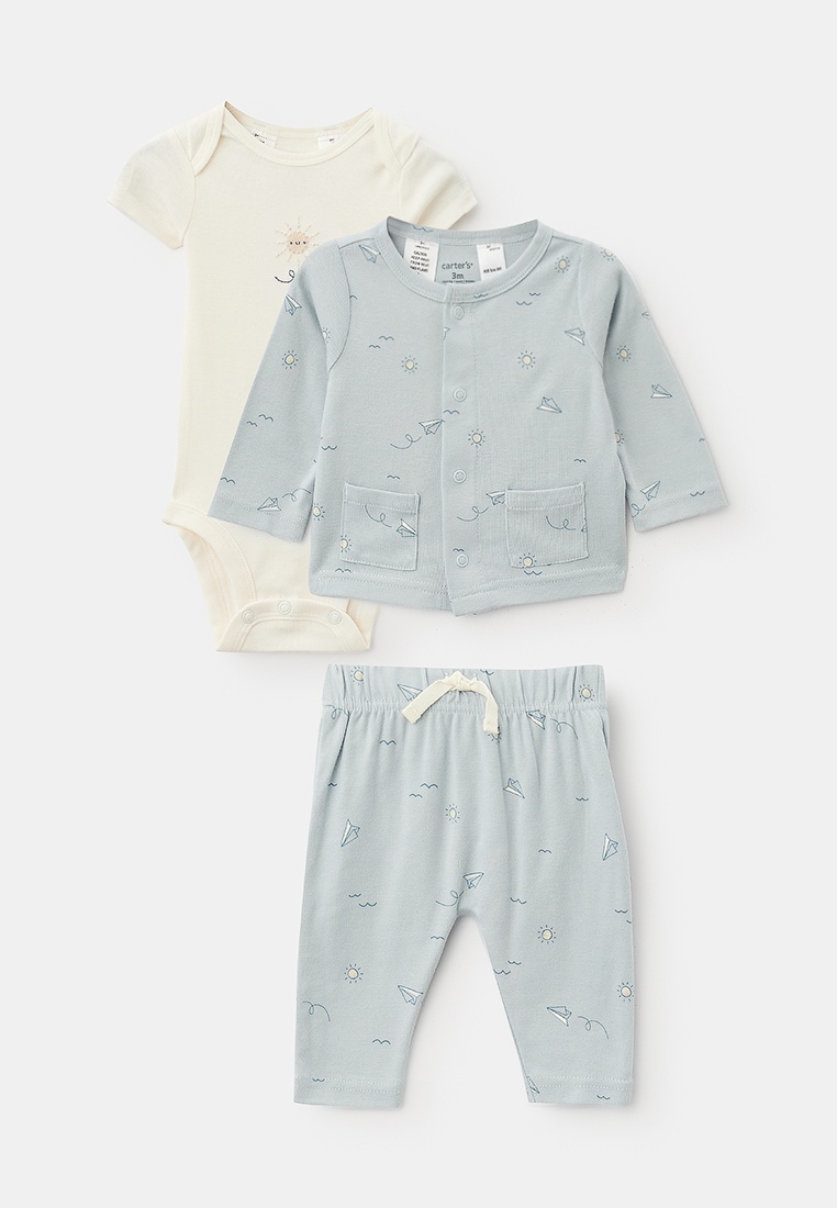 Рубашка, боди, брюки Carter’s, цвет: белый, RTLADM363801 — купить в ...