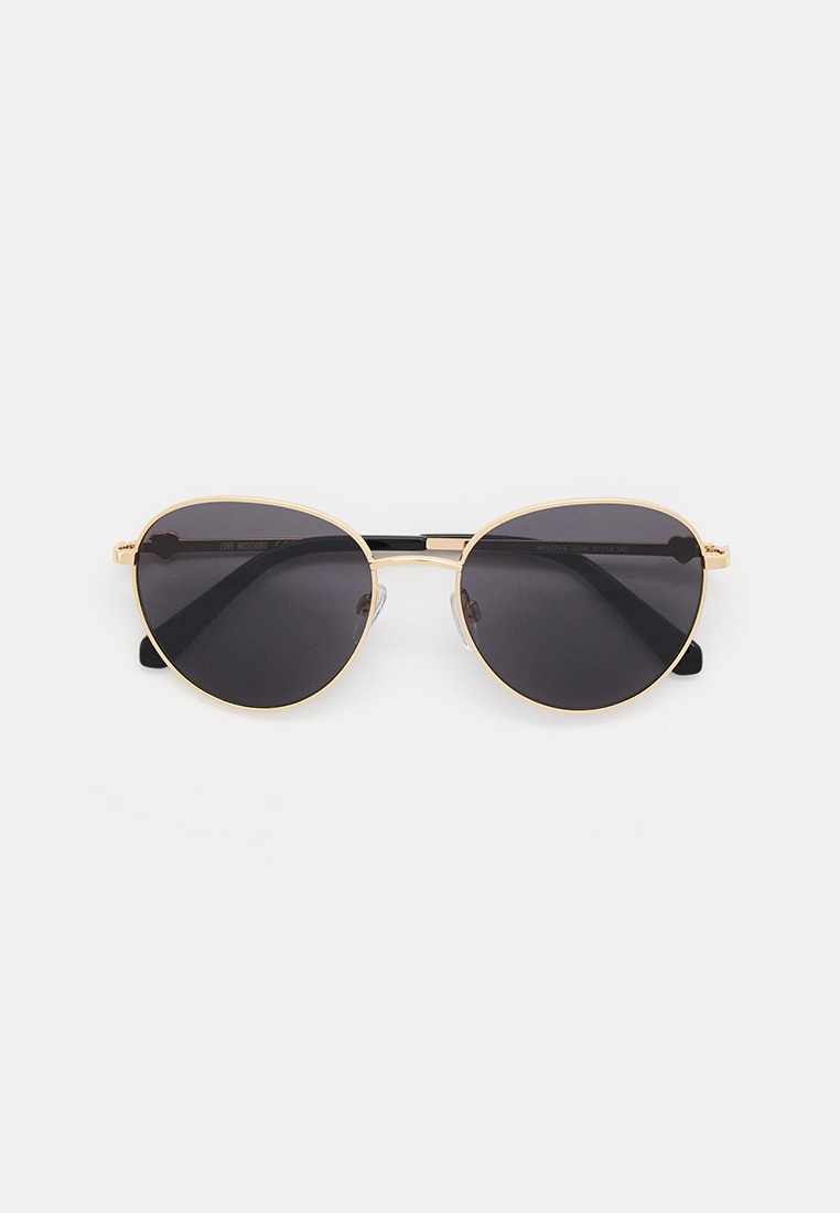 Очки солнцезащитные Love Moschino MOL074/S 000, цвет: золотой ...