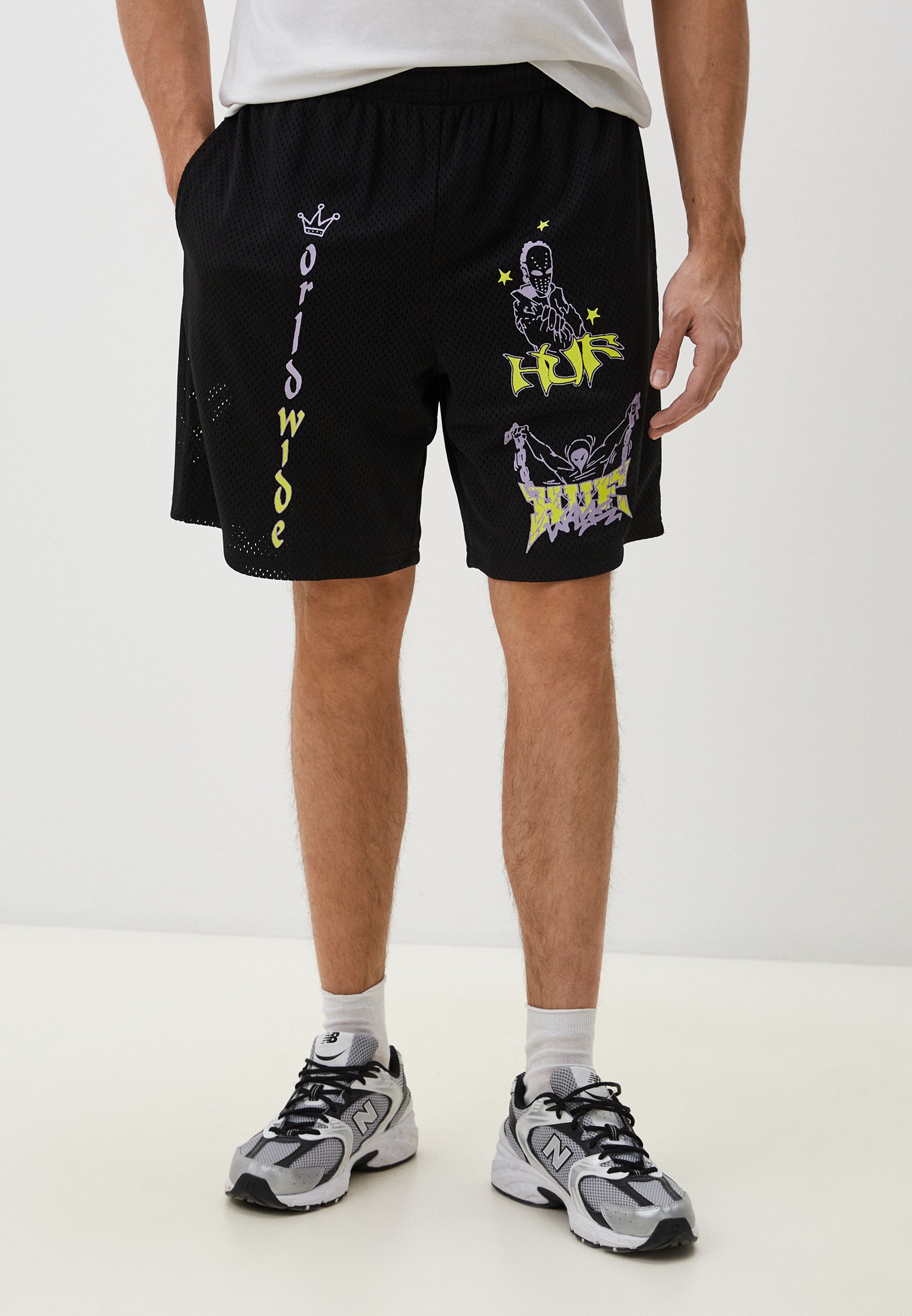 Шорты спортивные Huf ZINE MESH BASKETBALL, цвет: черный, RTLADM789201 ...
