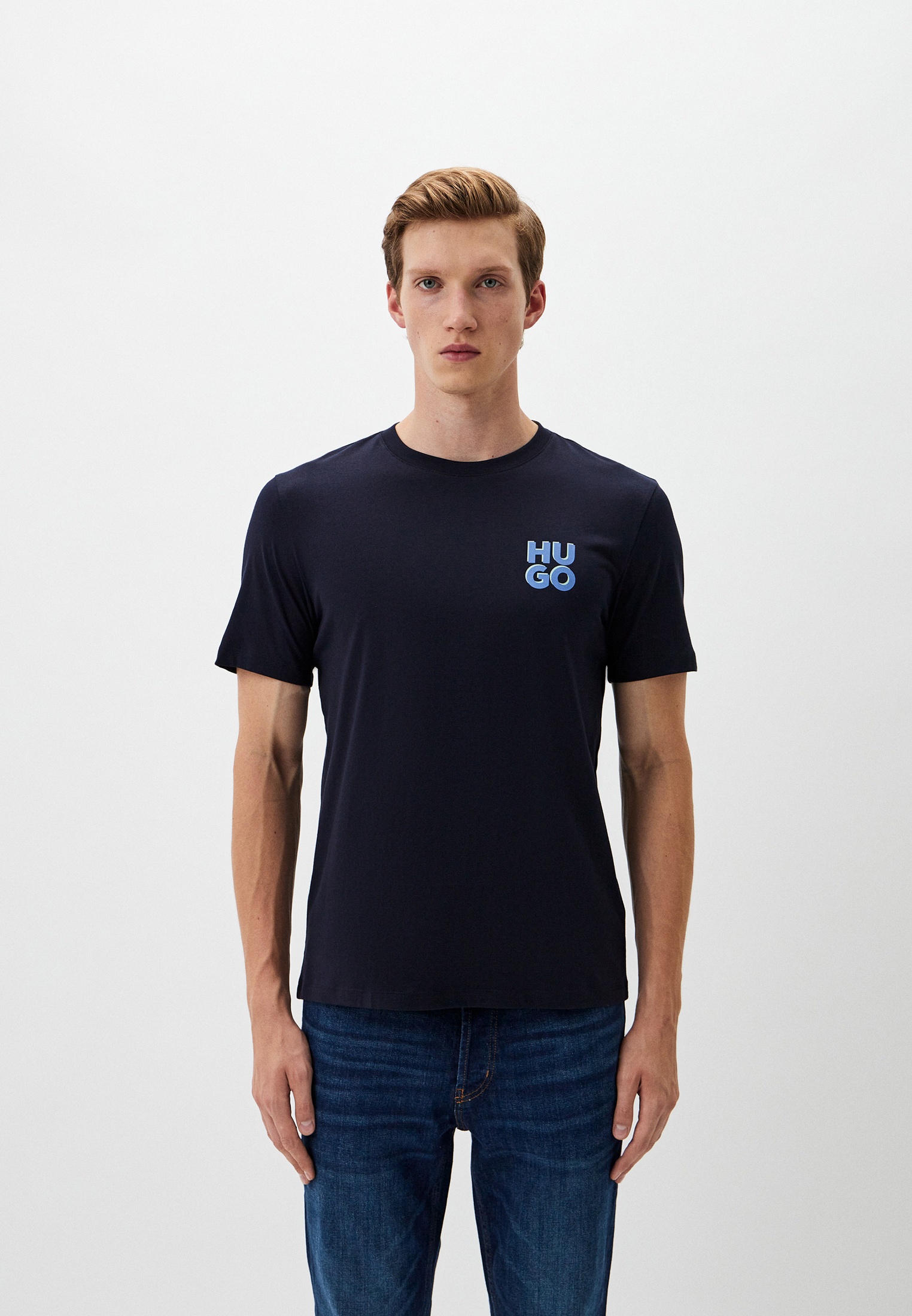 Футболка Hugo Dimoniti, цвет: синий, RTLADM815401 — купить в интернет ...