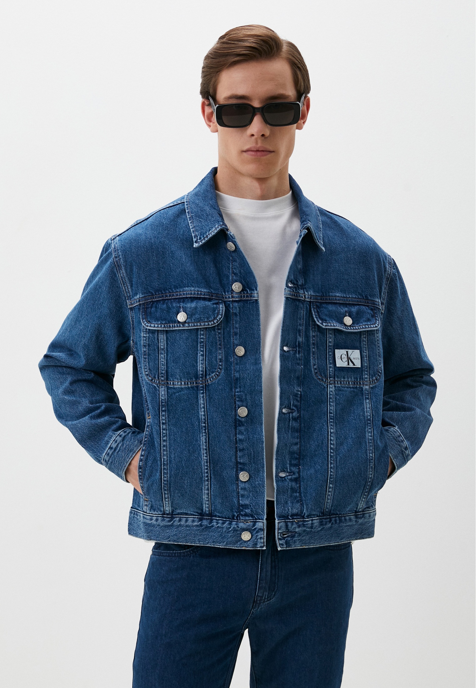 Куртка джинсовая Calvin Klein Jeans, цвет: синий, RTLADN068701 — купить ...