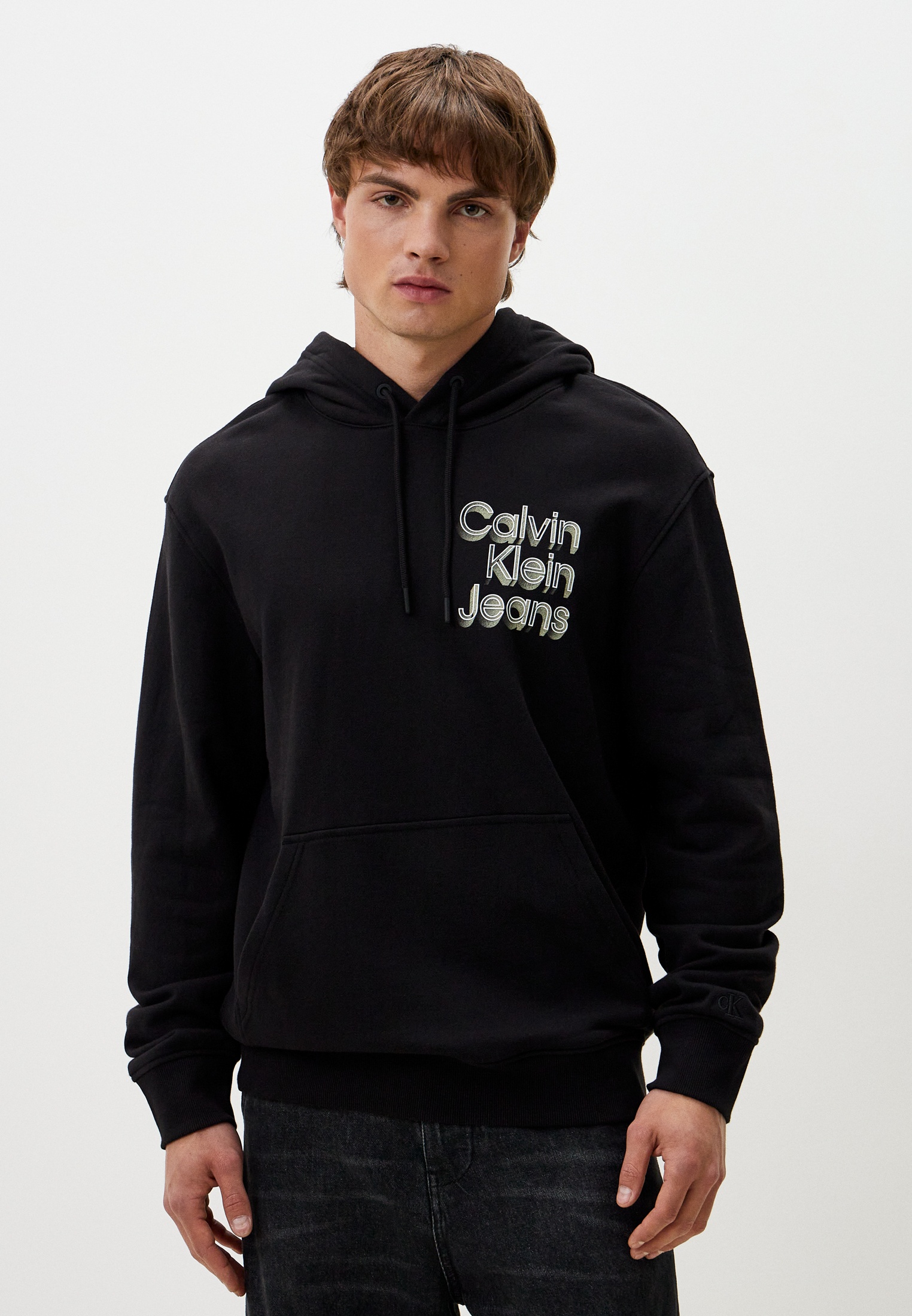 Худи Calvin Klein Jeans, цвет: черный, RTLADN068801 — купить в интернет ...
