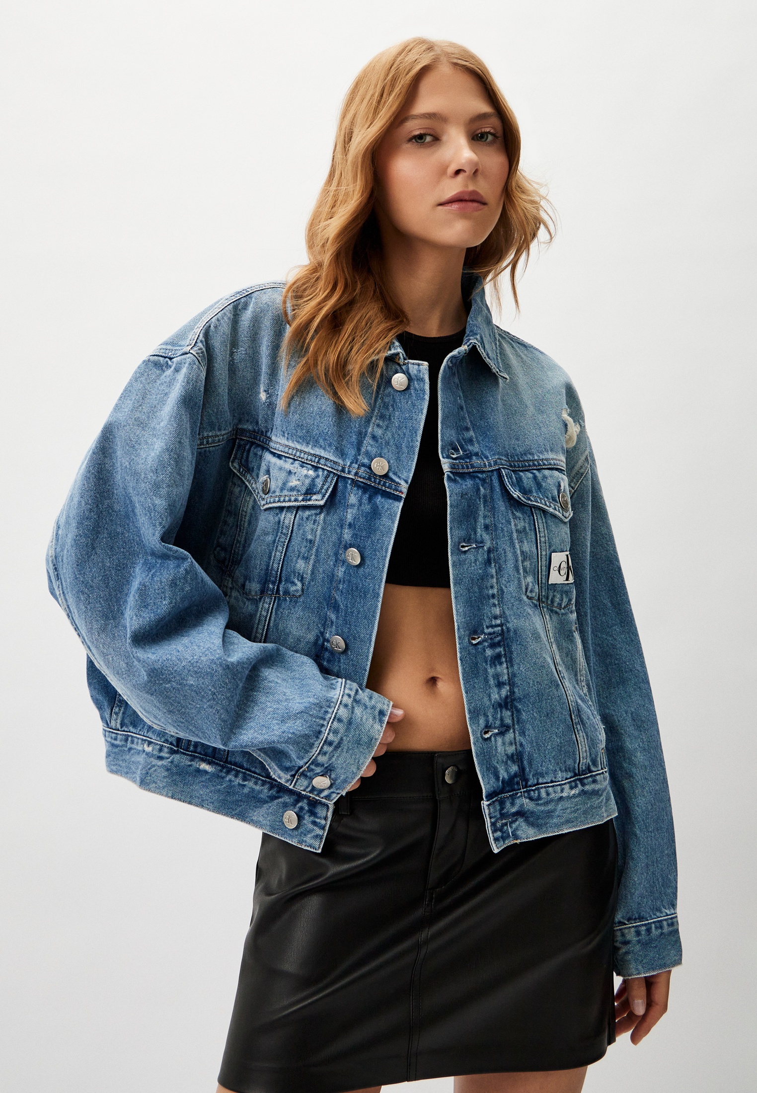 Куртка джинсовая Calvin Klein Jeans, цвет: синий, RTLADN095801 — купить ...