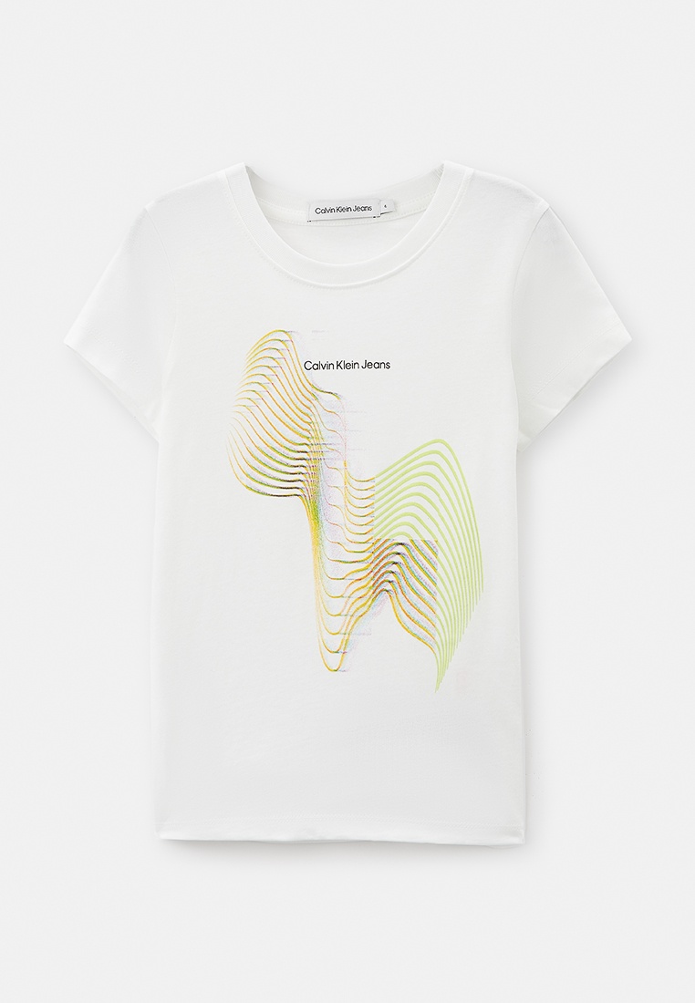 Футболка Calvin Klein Jeans, цвет: белый, RTLADN135901 — купить в ...