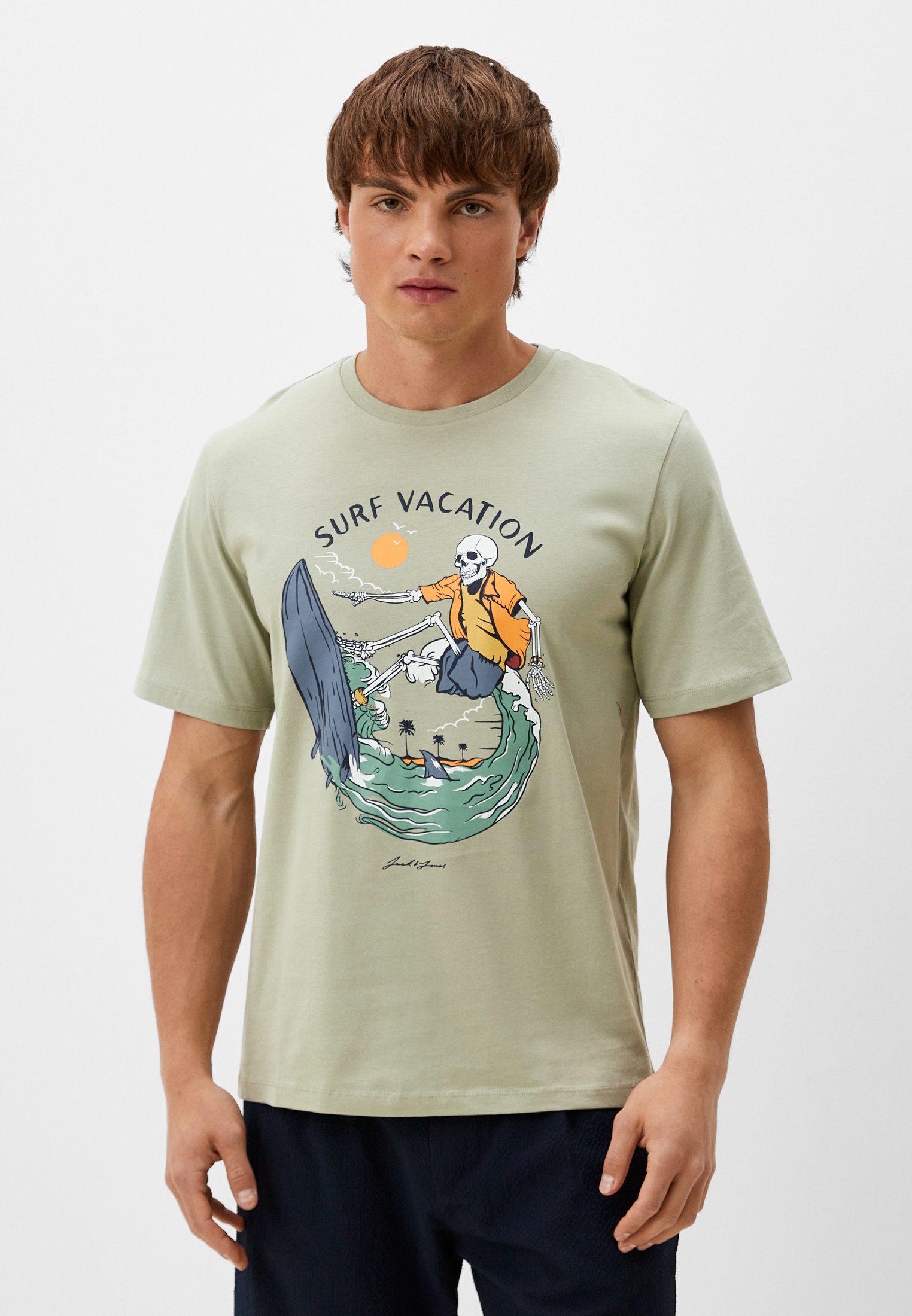 Футболка Jack & Jones, цвет: зеленый, RTLADN148201 — купить в интернет ...