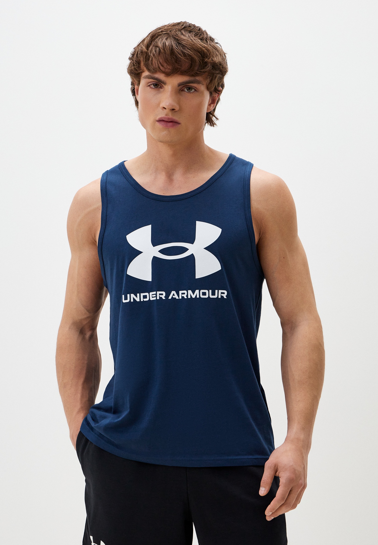 Майка Under Armour UA SPORTSTYLE LOGO TANK, цвет: синий, RTLADN203201 ...