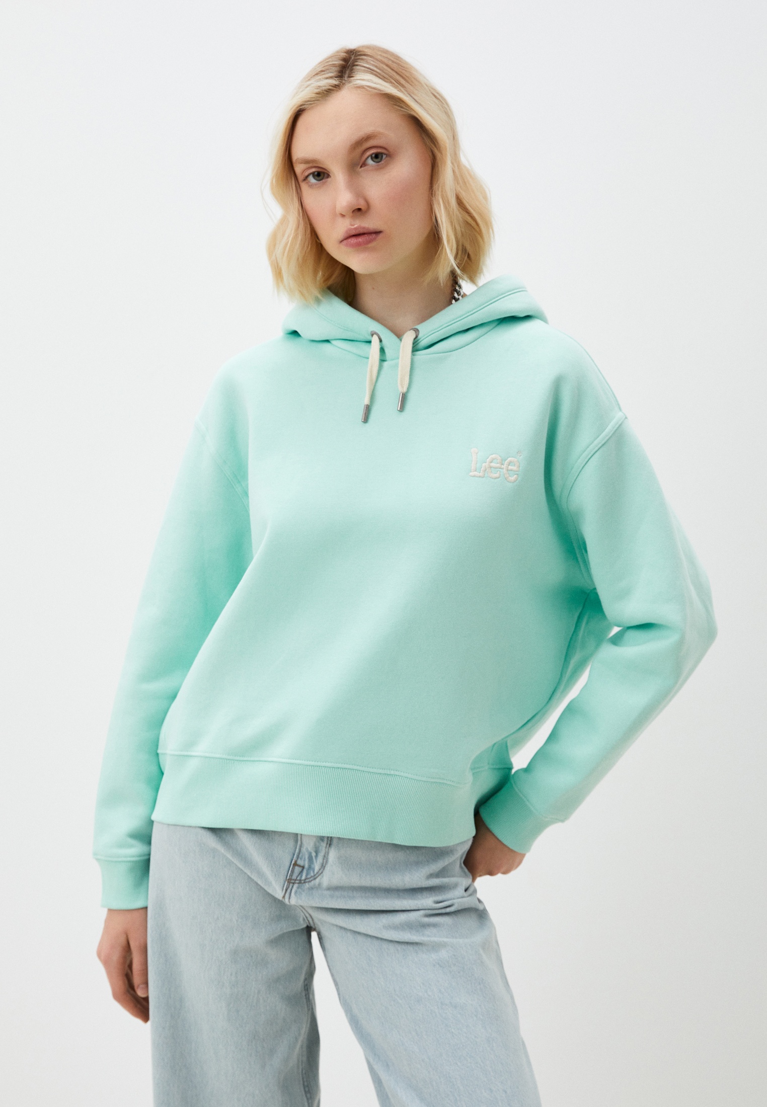 Худи Lee RELAXED, цвет: бирюзовый, RTLADN299901 — купить в интернет ...