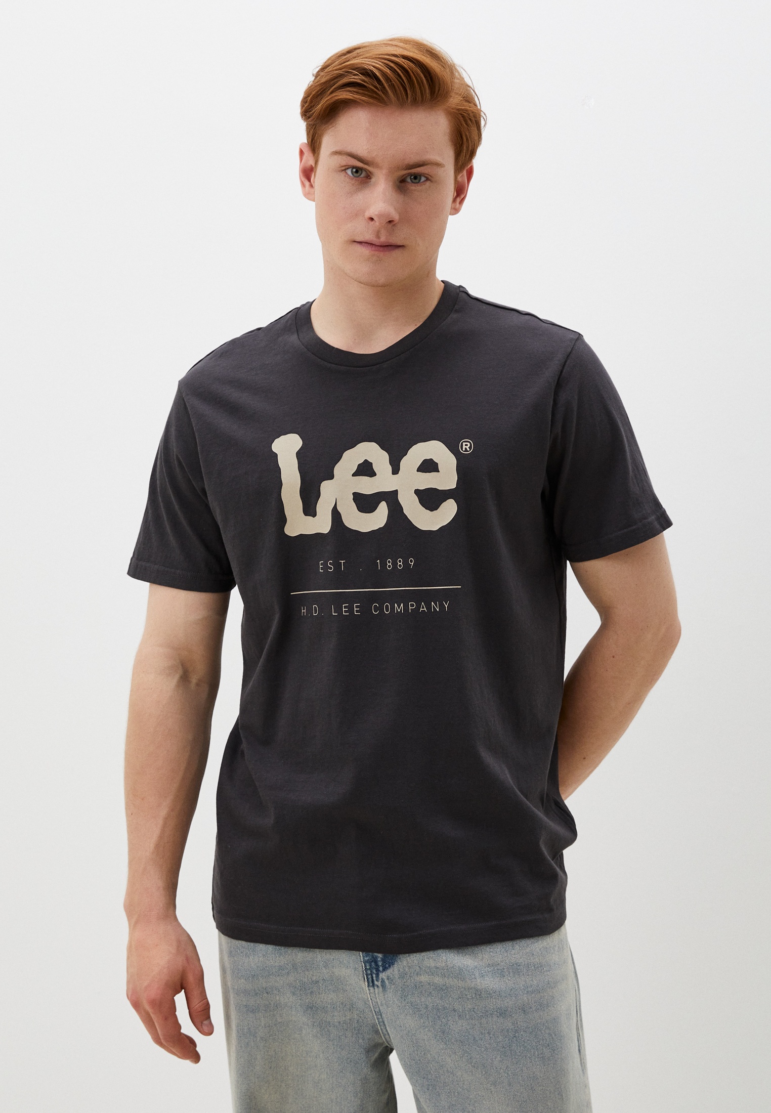 Футболка Lee REGULAR, цвет: черный, RTLADN303501 — купить в интернет ...