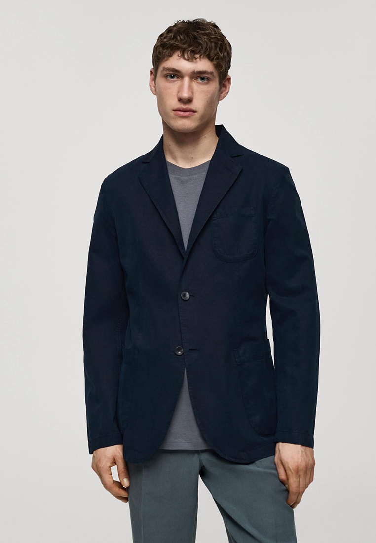 Пиджак Mango Man DELAVE, цвет: синий, RTLADN420801 — купить в интернет ...