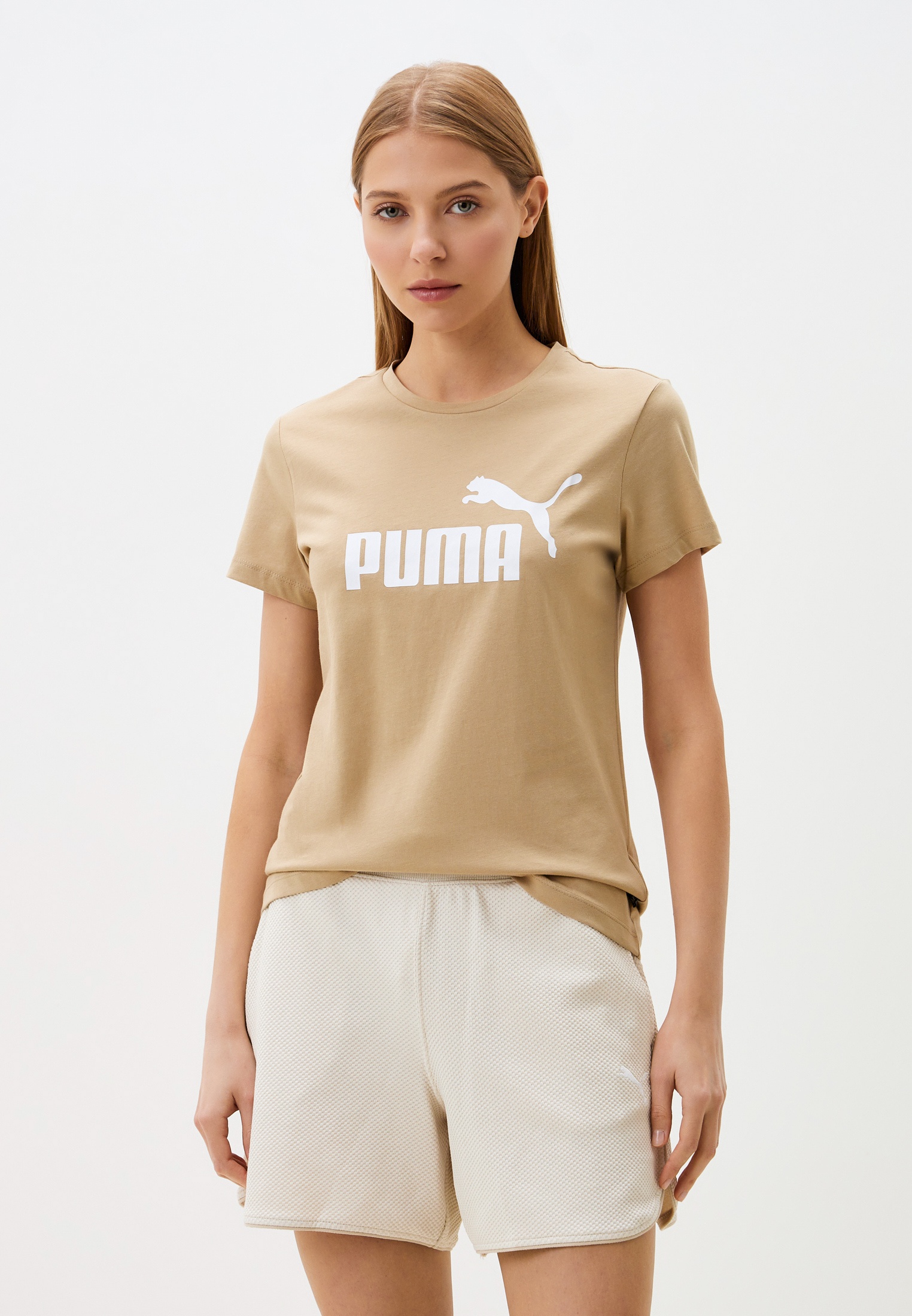 Футболка PUMA ESS Logo Tee (s), цвет: бежевый, RTLADN678601 — купить в ...