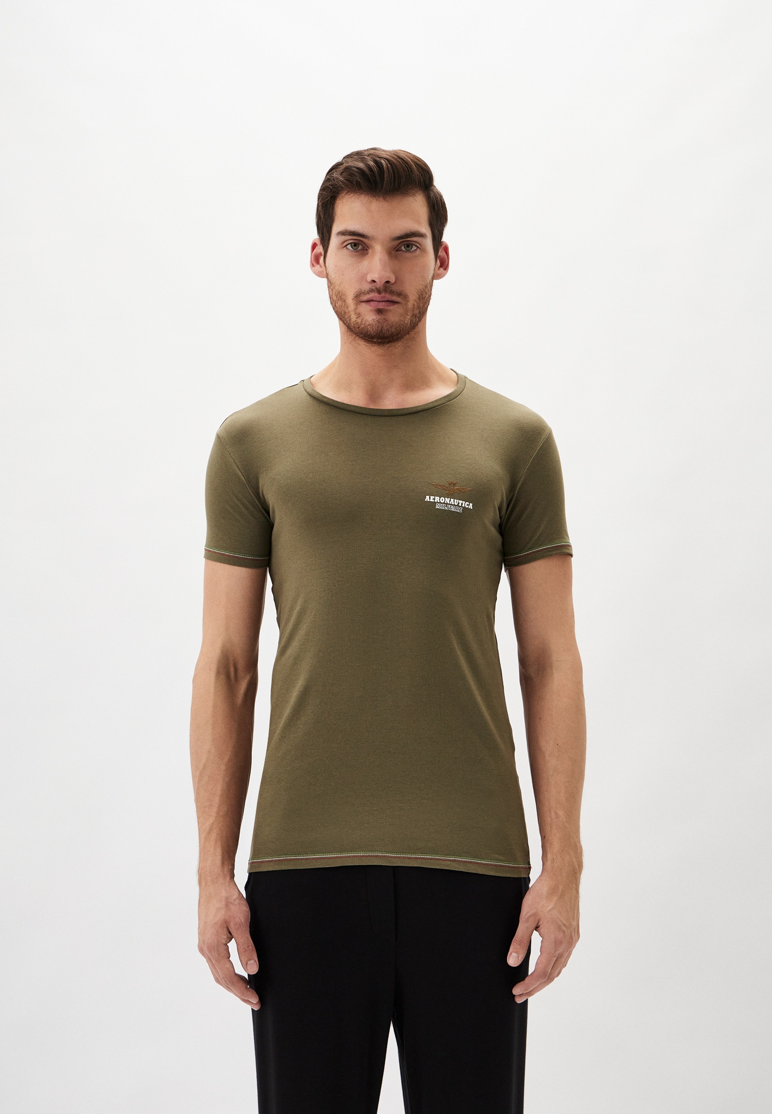 Футболка Aeronautica Militare, цвет: хаки, RTLAEJ394201 — купить в ...