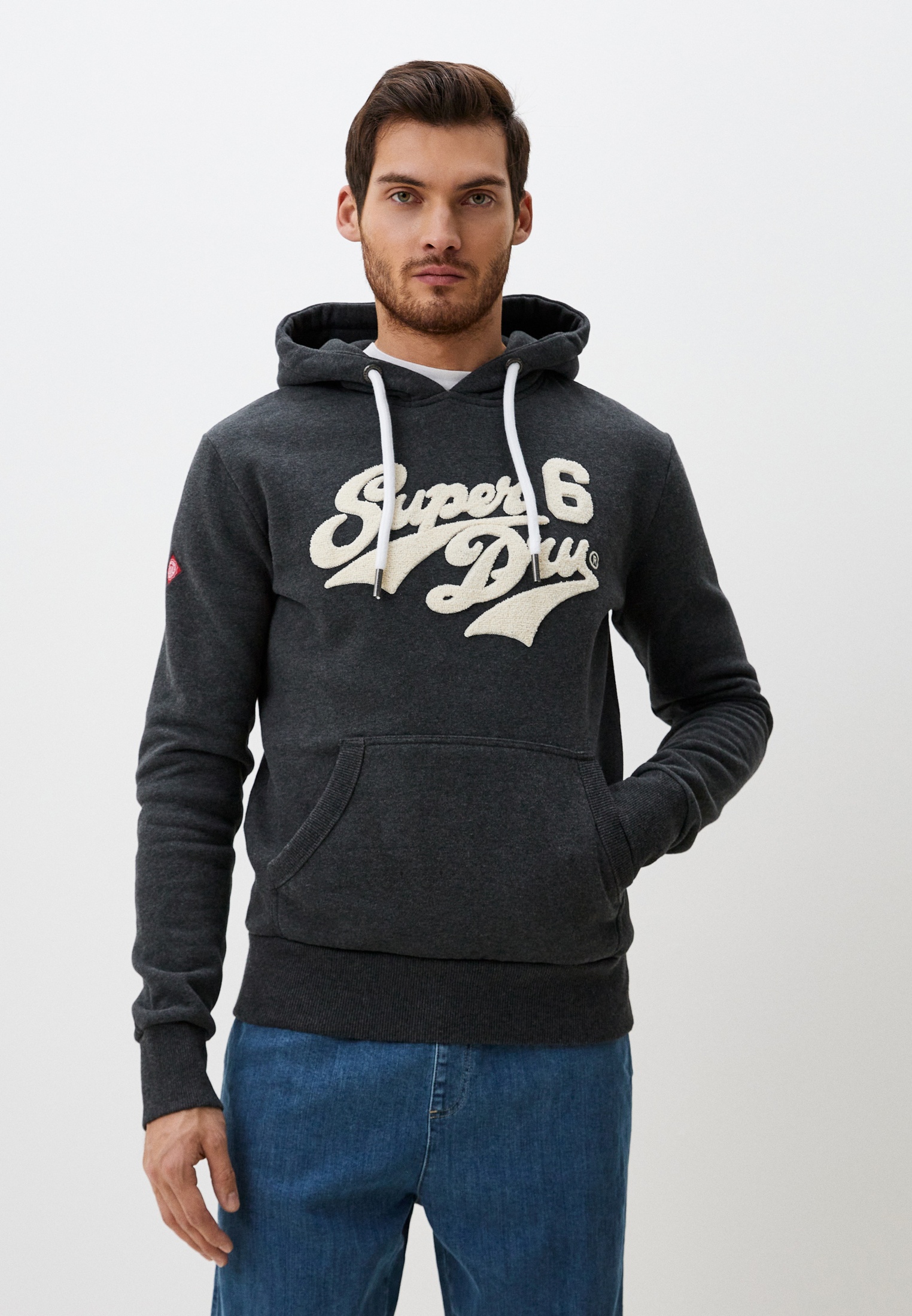 Худи Superdry, цвет: серый, RTLADN930301 — купить в интернет-магазине ...