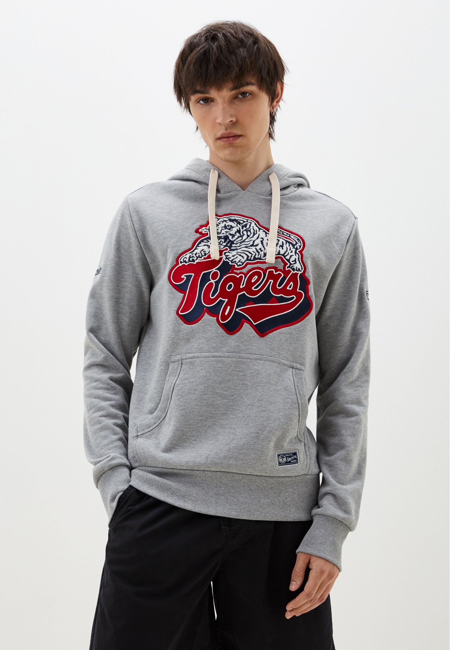 Худи Superdry, цвет: серый, RTLADN931101 — купить в интернет-магазине ...