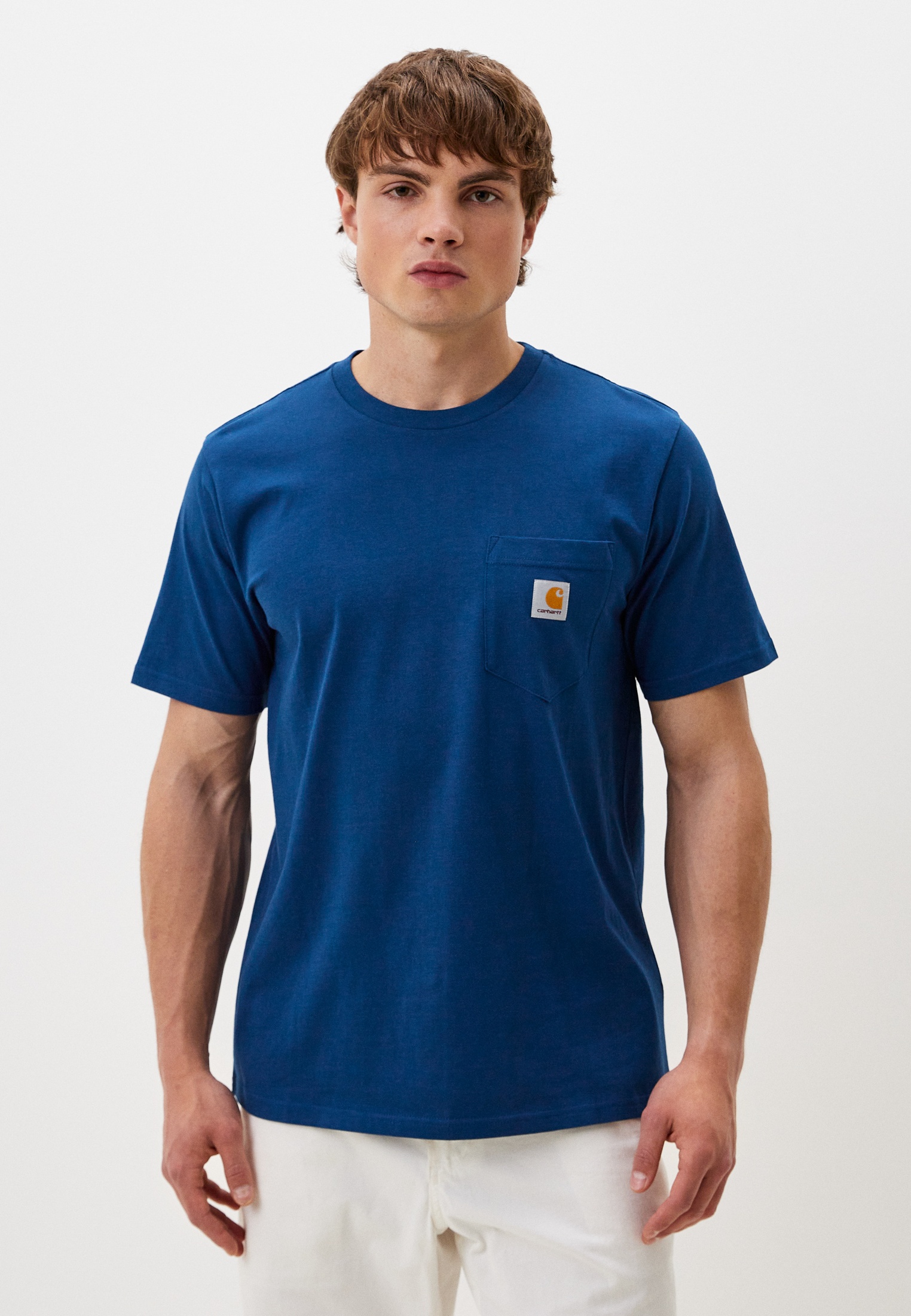 Футболка Carhartt WIP Pocket, цвет: синий, RTLADO231101 — купить в ...