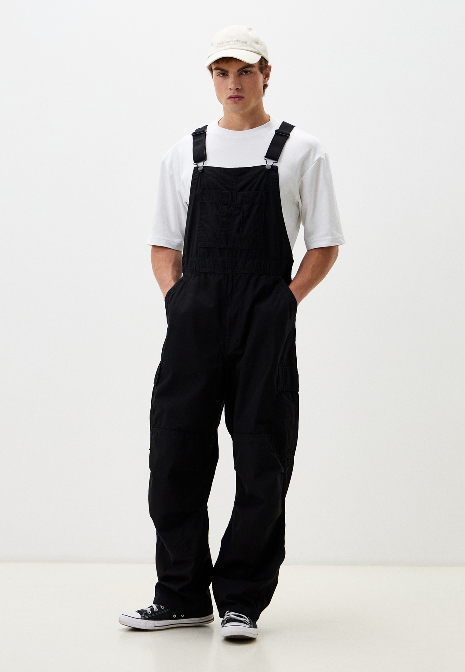 Комбинезон Carhartt WIP Cargo Bib Overall, цвет: черный