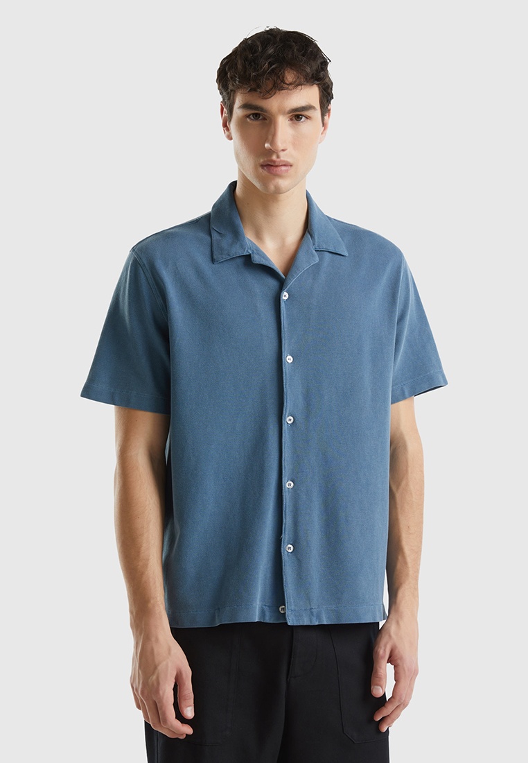 Рубашка United Colors of Benetton, цвет: синий, RTLADO400901 — купить в ...