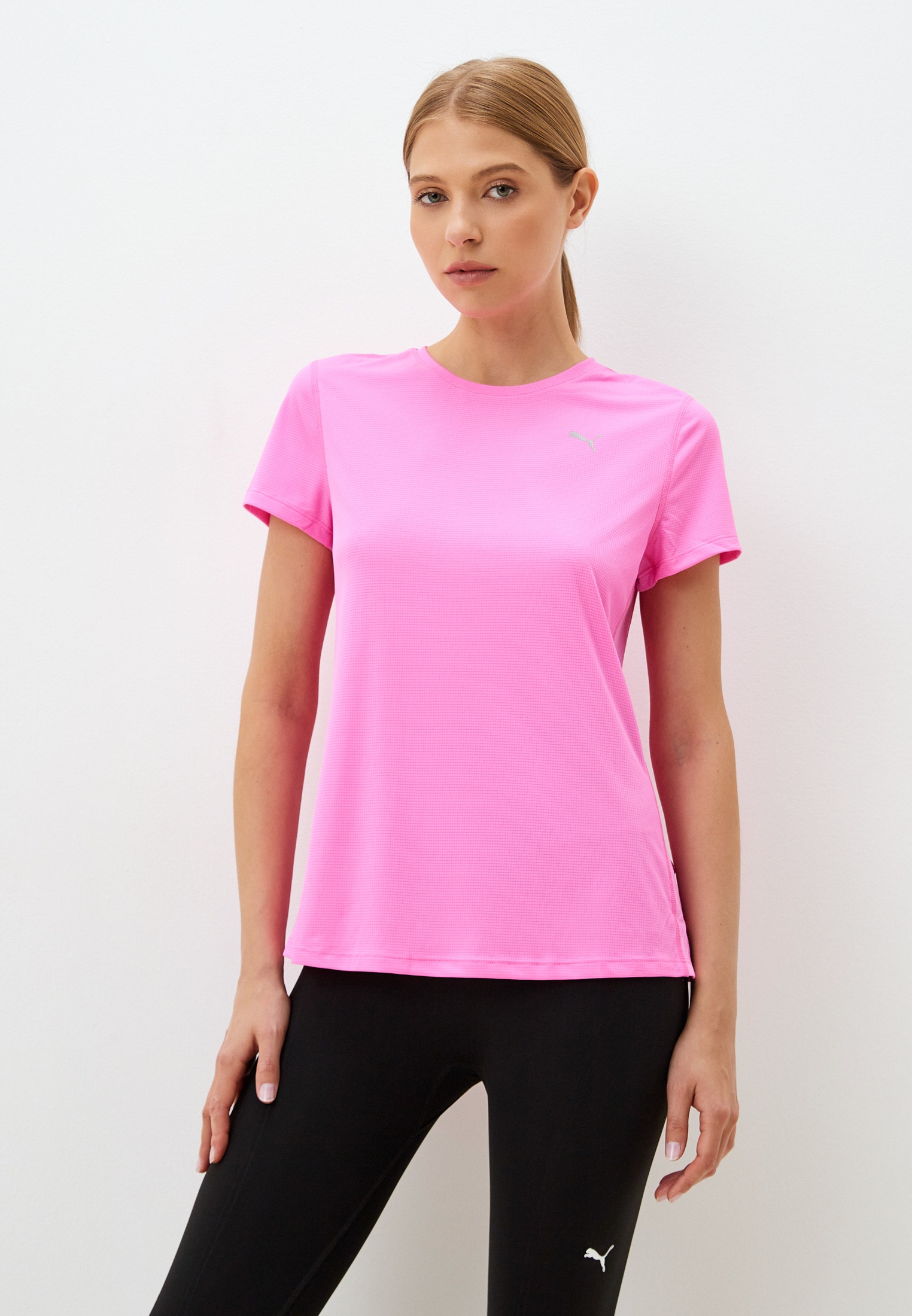 Футболка спортивная PUMA RUN FAVORITES VELOCITY TEE W, цвет: розовый ...