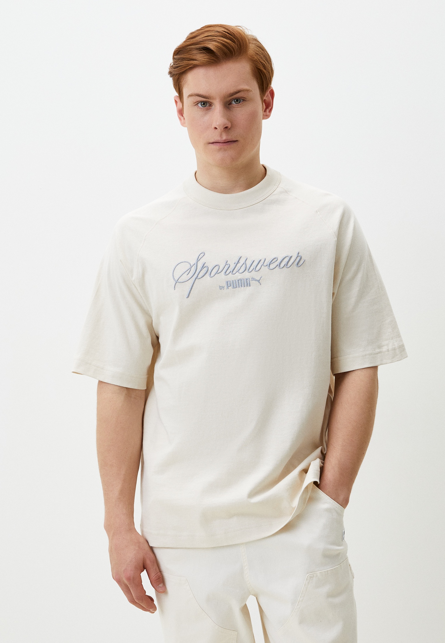 Футболка PUMA CLASSICS+ Tee, цвет: бежевый, RTLADO425001 — купить в ...